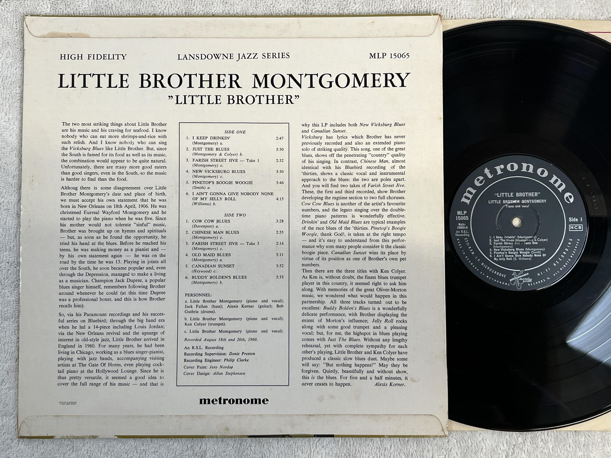 Omslagsbild för skivan LITTLE BROTHER MONTGOMERY little brother LP -60 Den METRONOME MLP 15065
