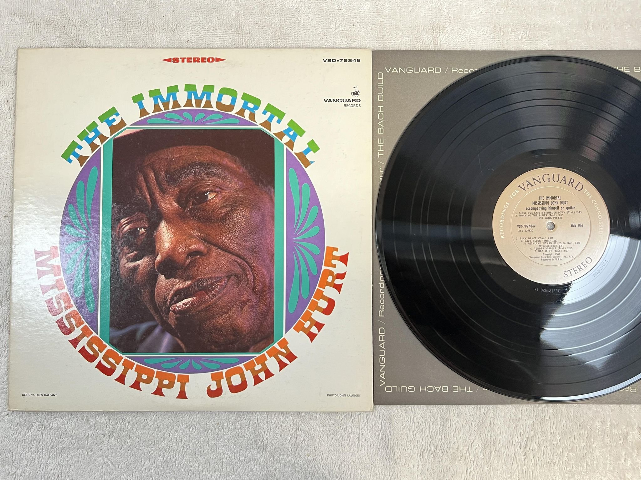 Omslagsbild för skivan MISSISSIPPI JOHN HURT the immortal LP -67 US VANGUARD VSD 79248