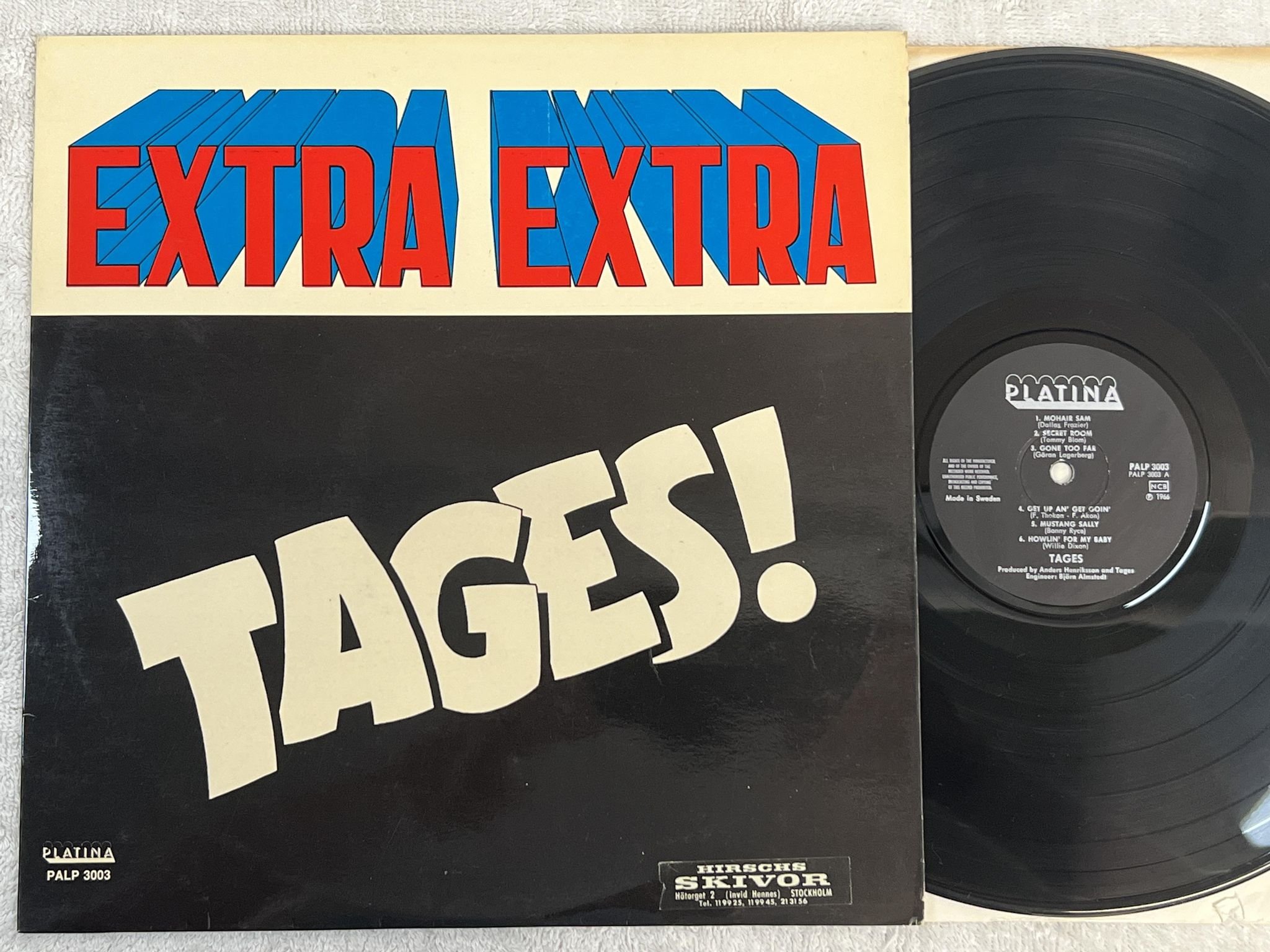 Omslagsbild för skivan TAGES extra LP -66 Swe PLATINA PALP 3003