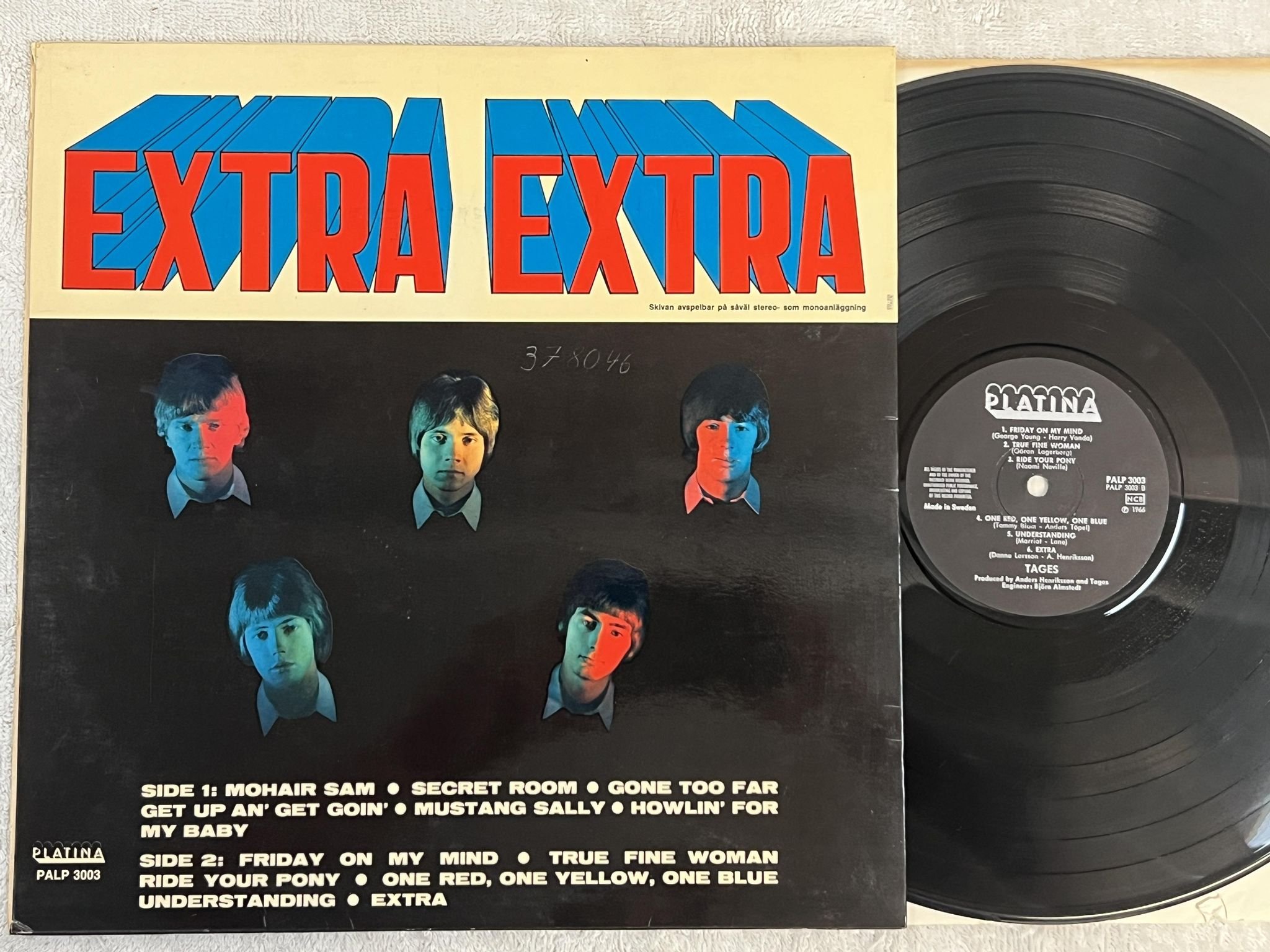 Omslagsbild för skivan TAGES extra LP -66 Swe PLATINA PALP 3003