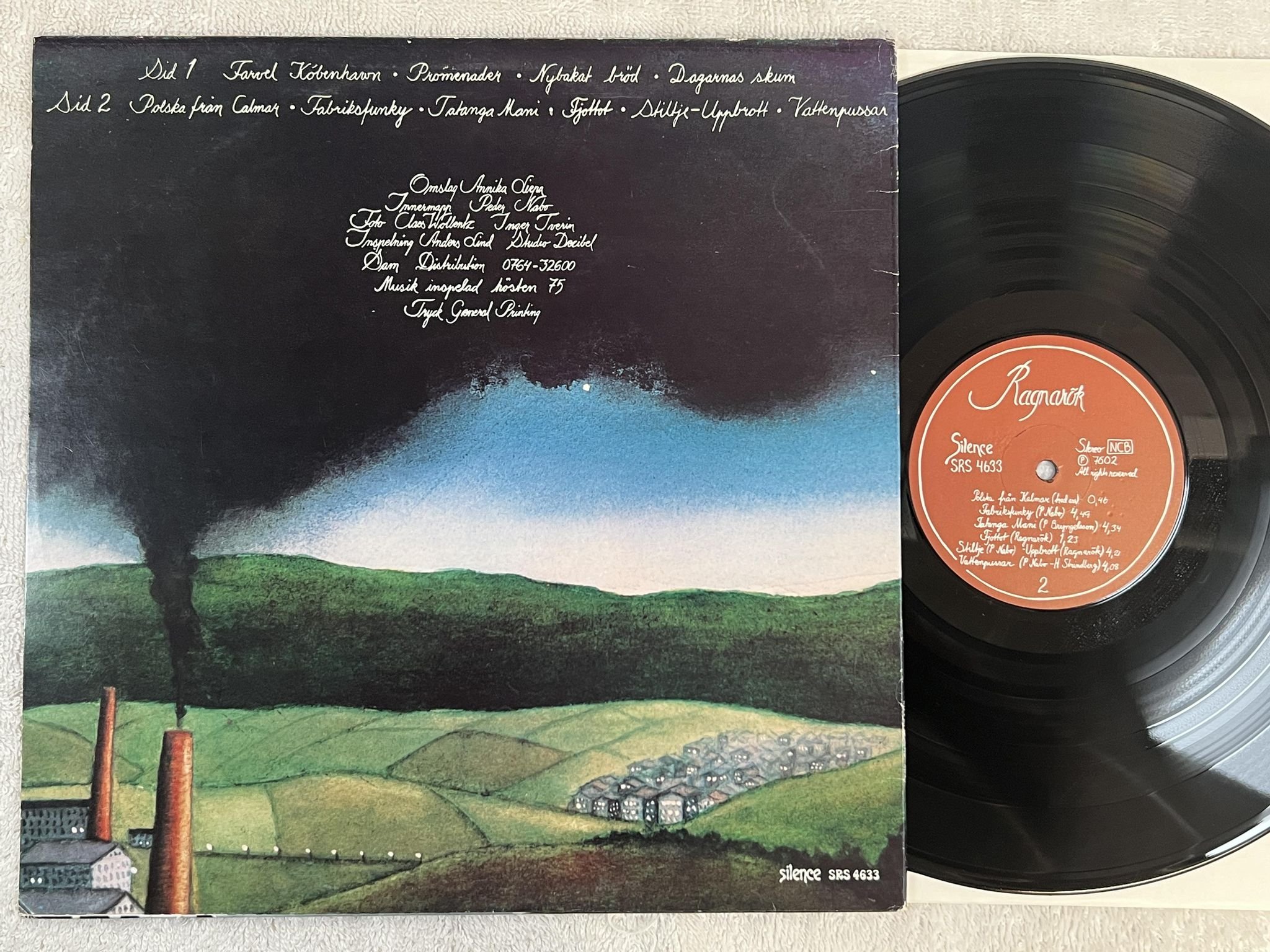 Omslagsbild för skivan RAGNARÖK s/t LP -76 Swe SILENCE SRS 4633 *** SUPERB ALBUM ***