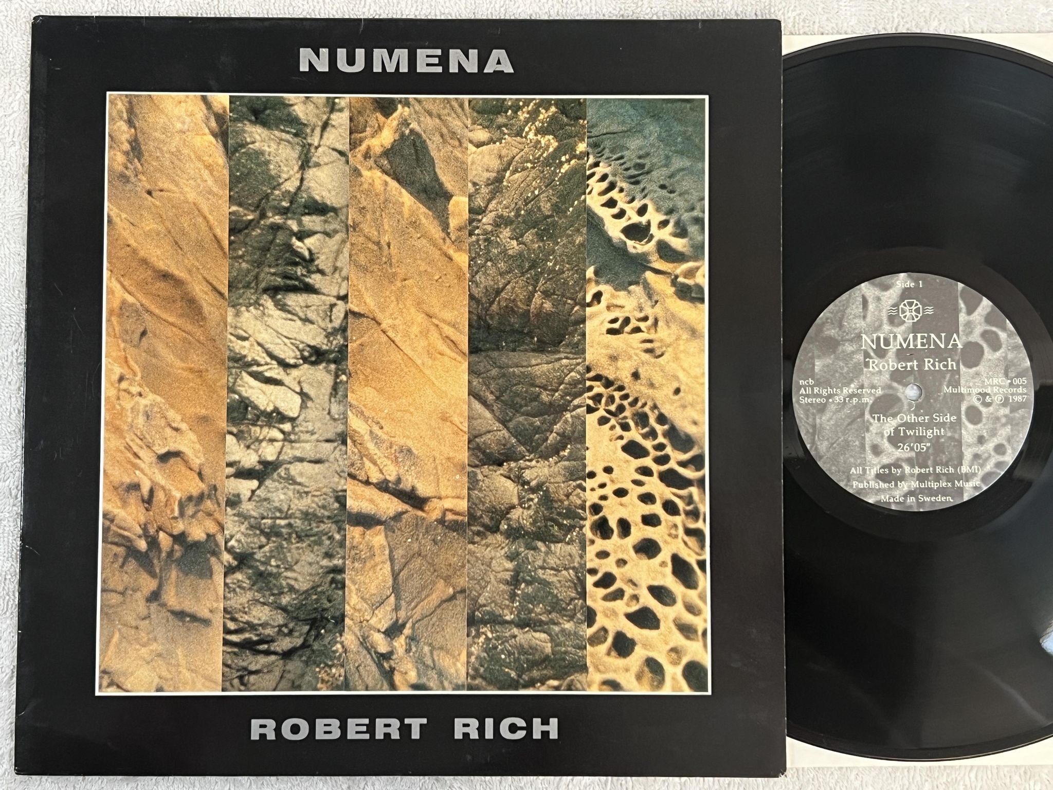 Omslagsbild för skivan ROBERT RICH numena LP -87 Swe MULTIMOOD MRC 005