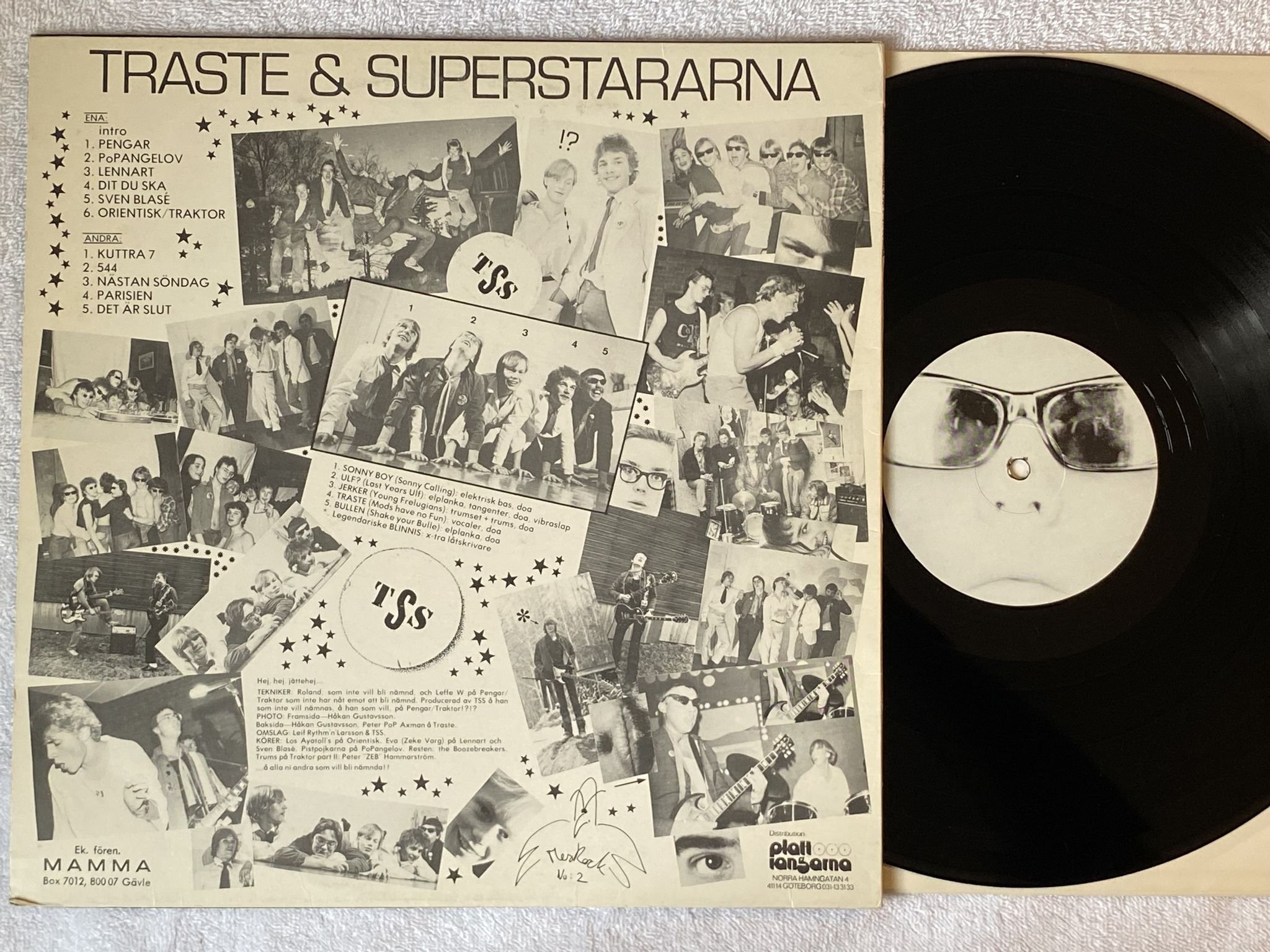 Omslagsbild för skivan TRASTE & SUPERSTARARNA s7t LP -80 Swe MAMMA SKLP-03