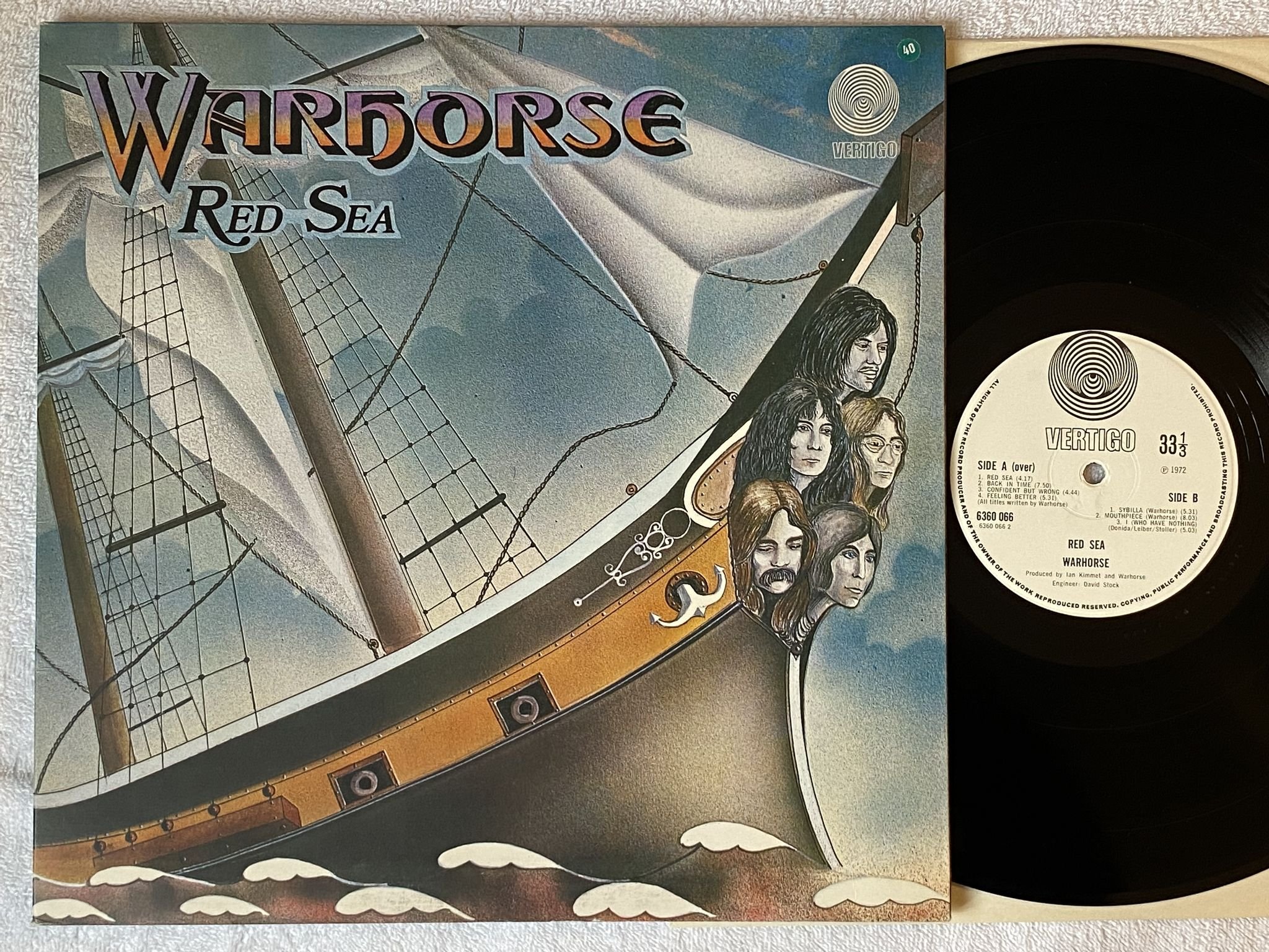 Omslagsbild för skivan WARHORSE red sea LP -72 UK VERTIGO 6360066 *** PROG / PSYCH ***