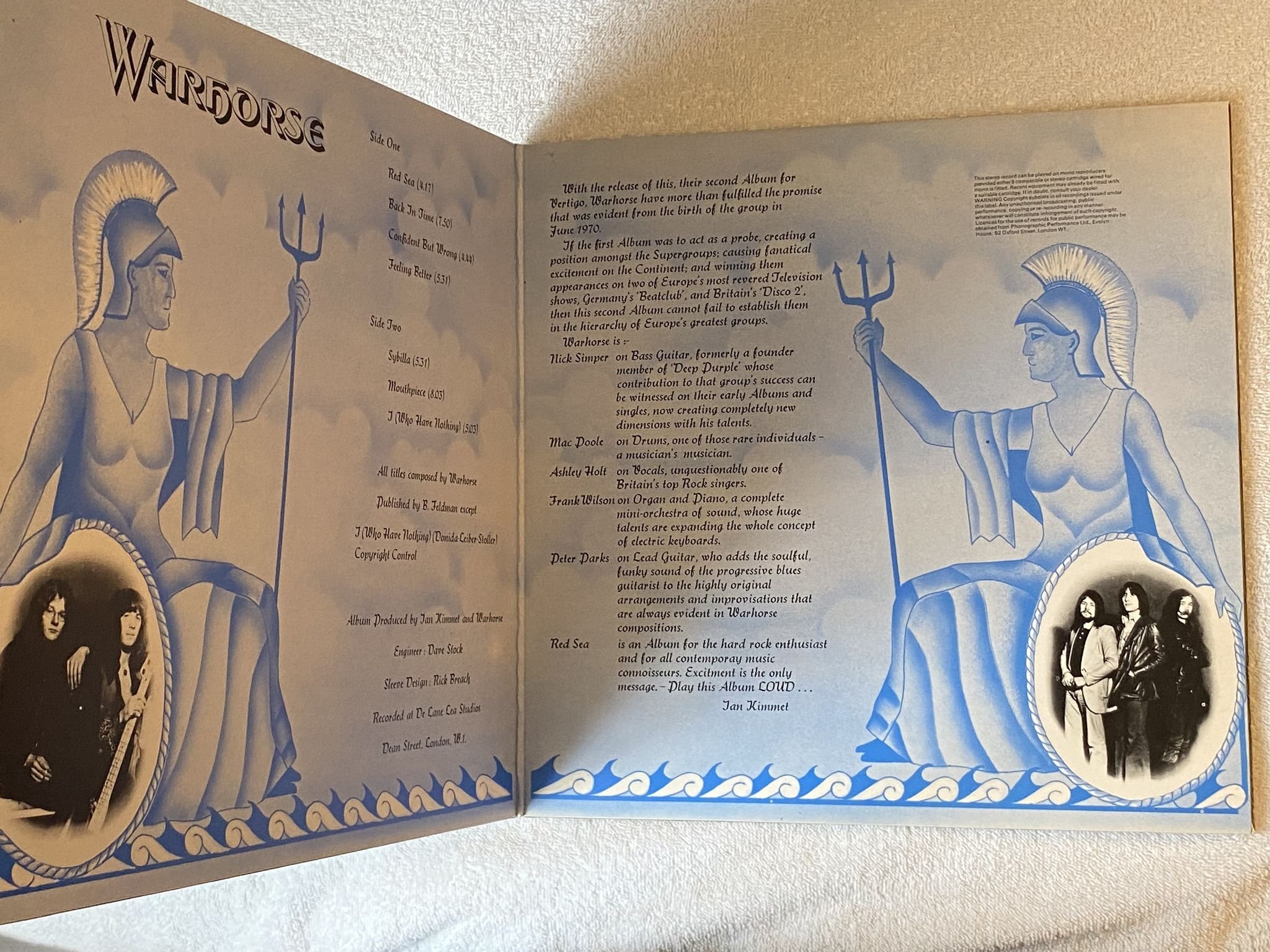 Omslagsbild för skivan WARHORSE red sea LP -72 UK VERTIGO 6360066 *** PROG / PSYCH ***