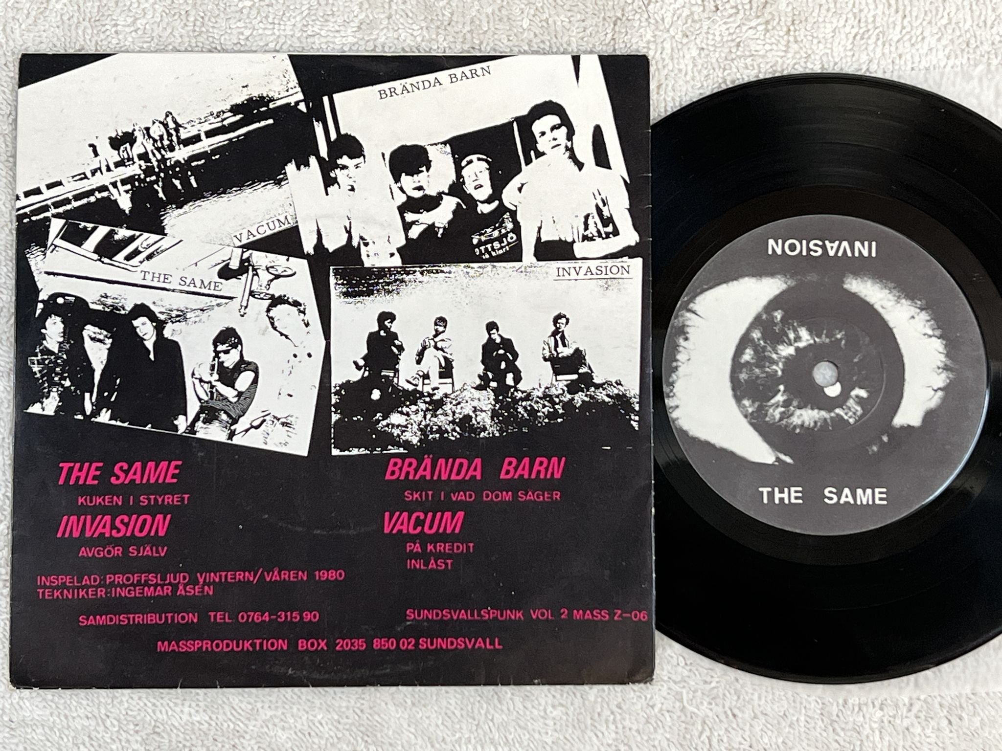Omslagsbild för skivan V/A Andra Branden 7"EP -80 Swe MASSPRODUKTION MASS Z-60 *** Punk ***