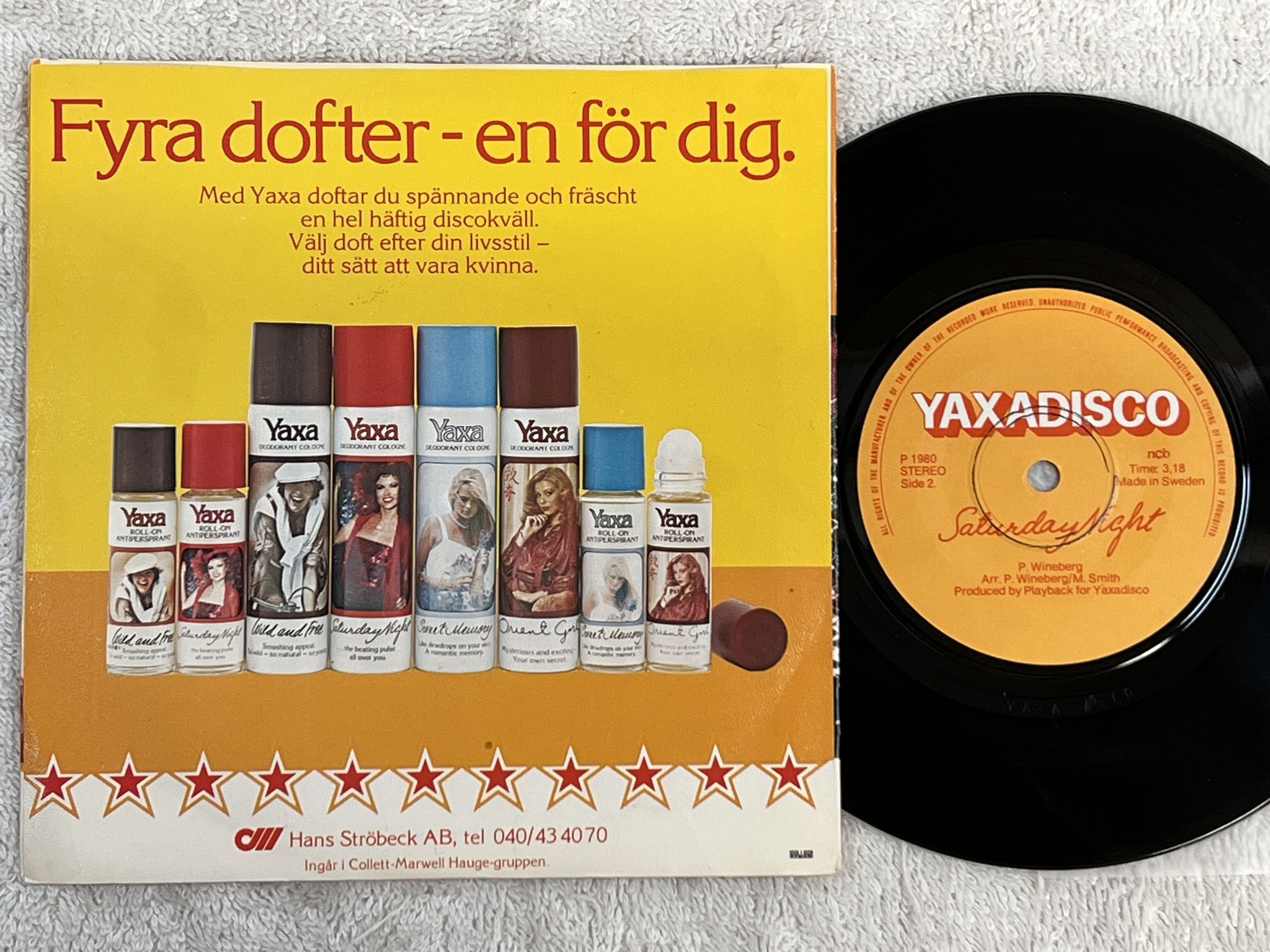 Omslagsbild för skivan YAXADISCO orient girl 7" 1980 Swe *** NICE COSMIC DISCO ***