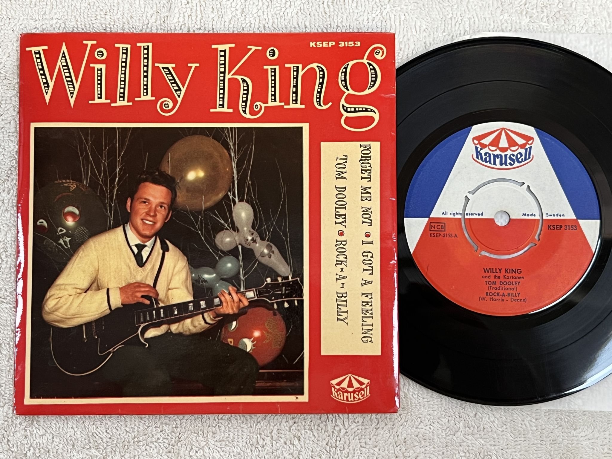 Omslagsbild för skivan WILLY KING forget me not 7"ep -59 Swe KARUSELL KSEP 3153