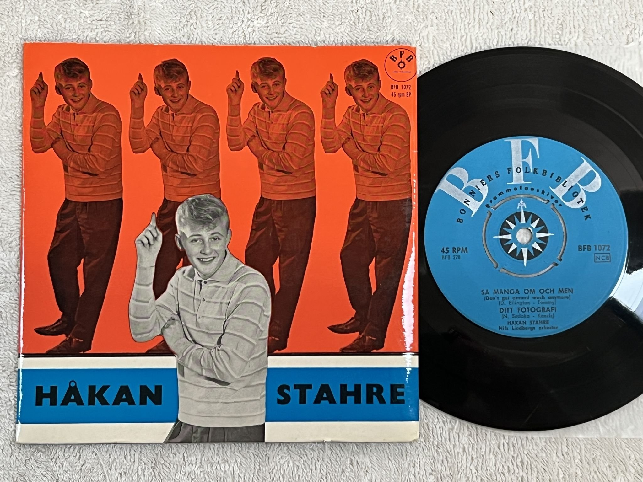 Omslagsbild för skivan HÅKAN STAHRE Karl Alfred Rock 7" -62 Swe BONNIERS BFB 1072