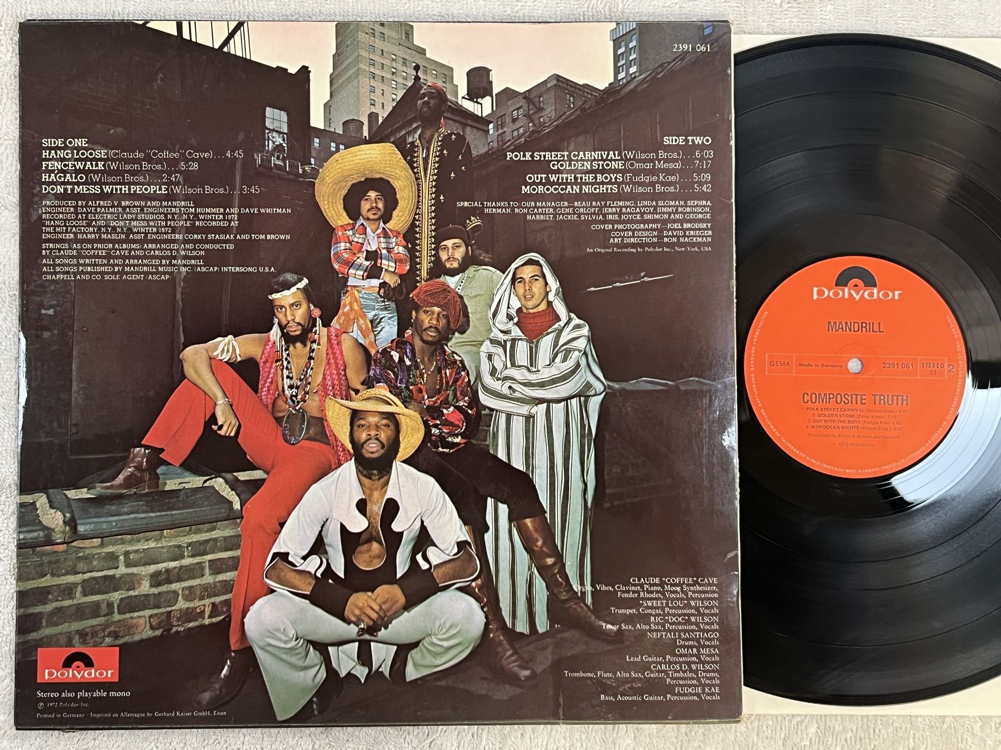 Omslagsbild för skivan MANDRILL composite truth LP Ger POLYDOR 2391061