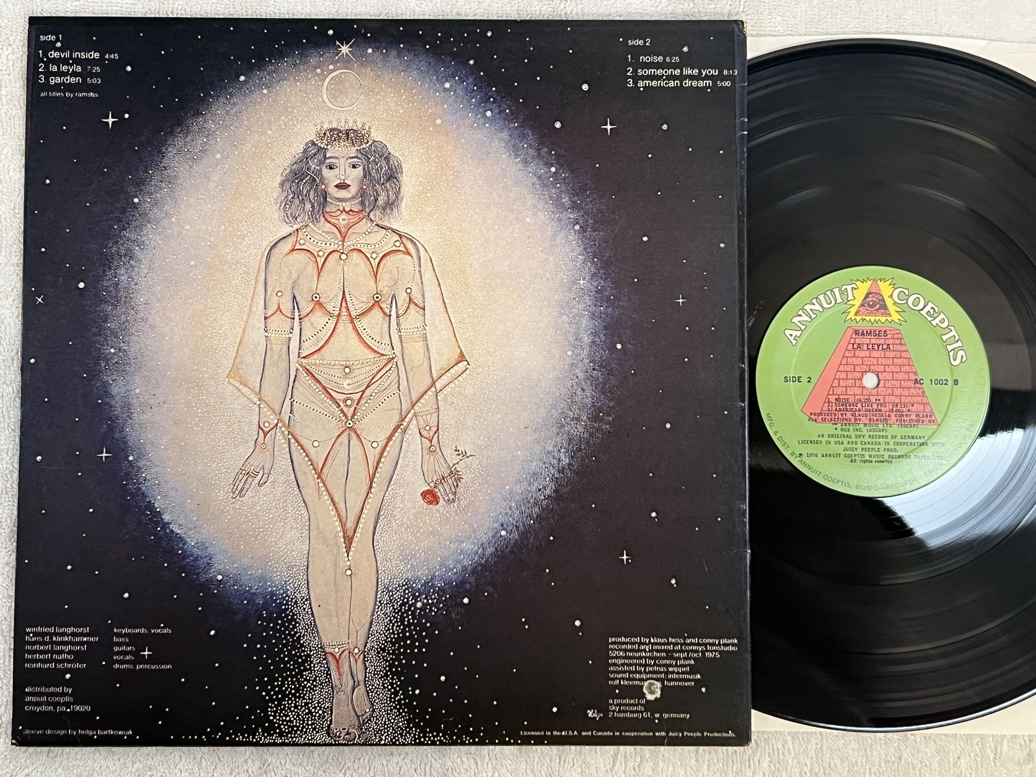 Omslagsbild för skivan RAMSES la leyla LP -76 US ANNUIT COEPTIS AC 1002 *** KRAUTROCK ***