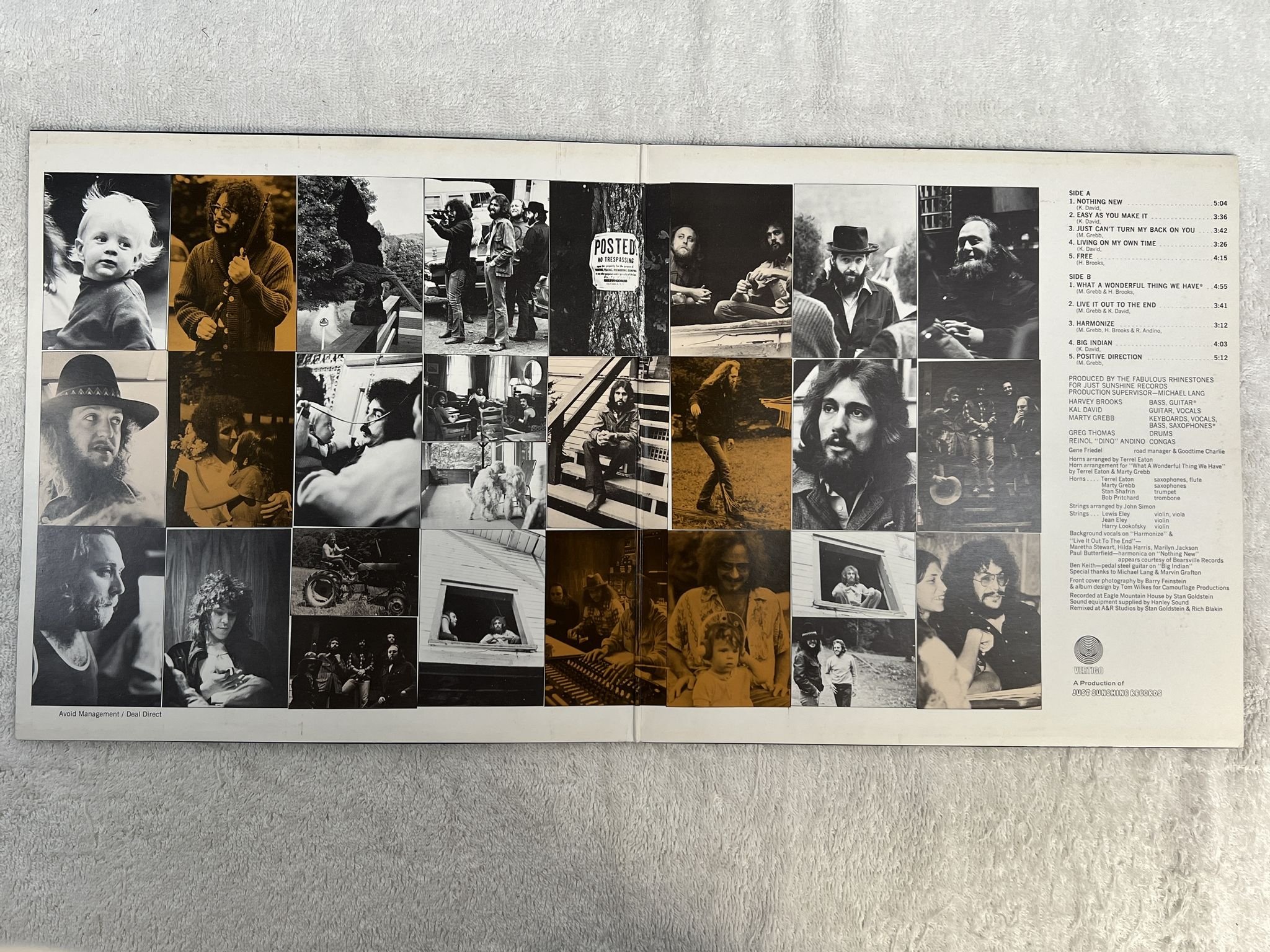 Omslagsbild för skivan THE FABULOUS RHINESTONES s/t LP -72 Hol VERTIGO 6360 800 *** RARE ALBUM ***