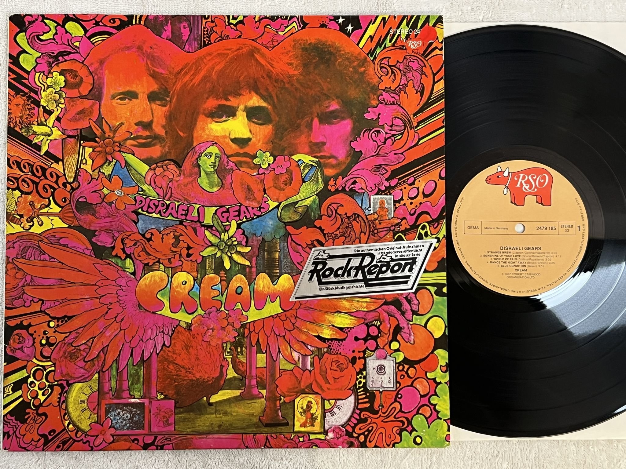 Omslagsbild för skivan CREAM disraeli gears LP re Ger RSO 2479 185