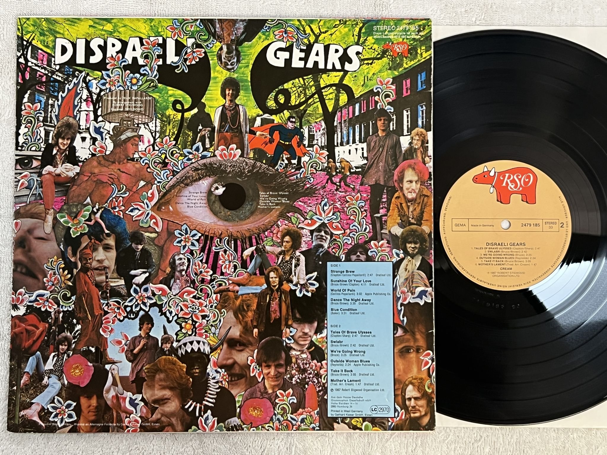 Omslagsbild för skivan CREAM disraeli gears LP re Ger RSO 2479 185