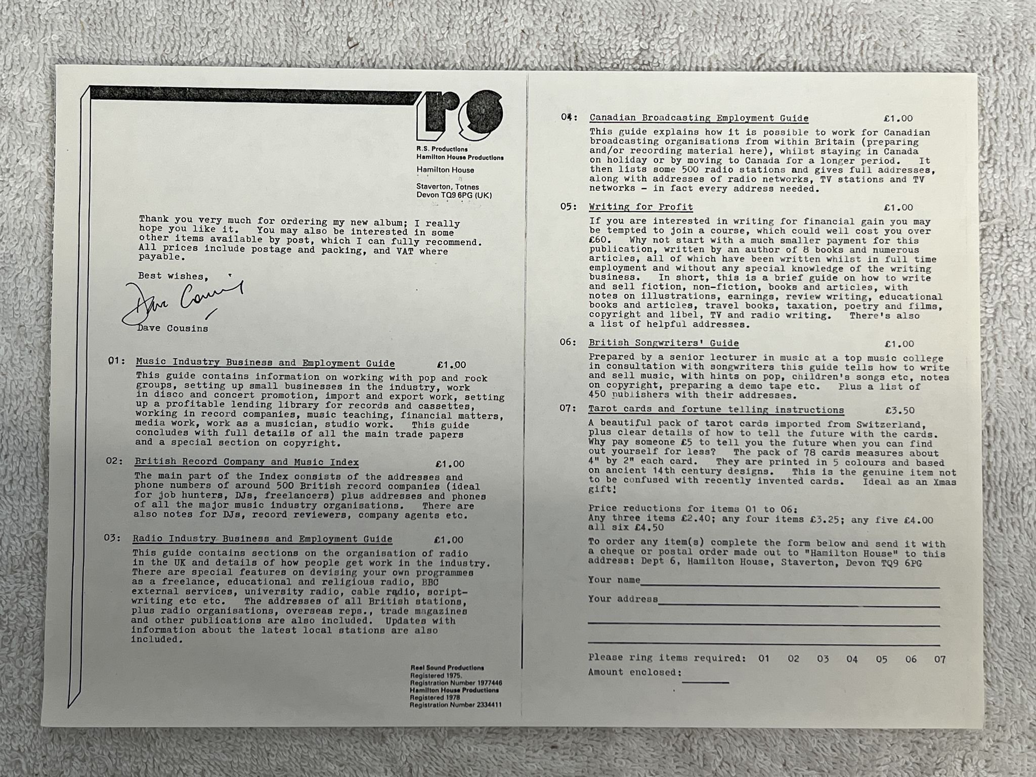 Omslagsbild för skivan DAVE COUSINS & BRIAN WILLOUGHBY Old School Songs LP -79 UK slurp1 *** FOLK ***