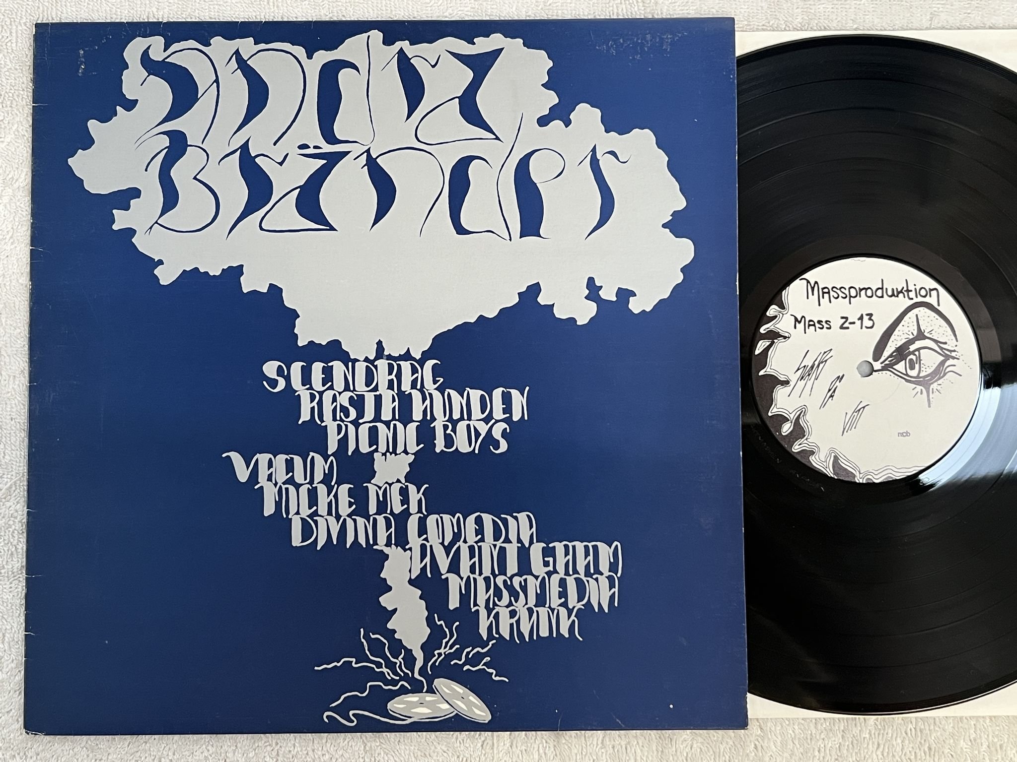 Omslagsbild för skivan V/A Andra Bränder LP -81 Swe MASSPRODUKTION MASS Z-13 ** punk new wave ska **