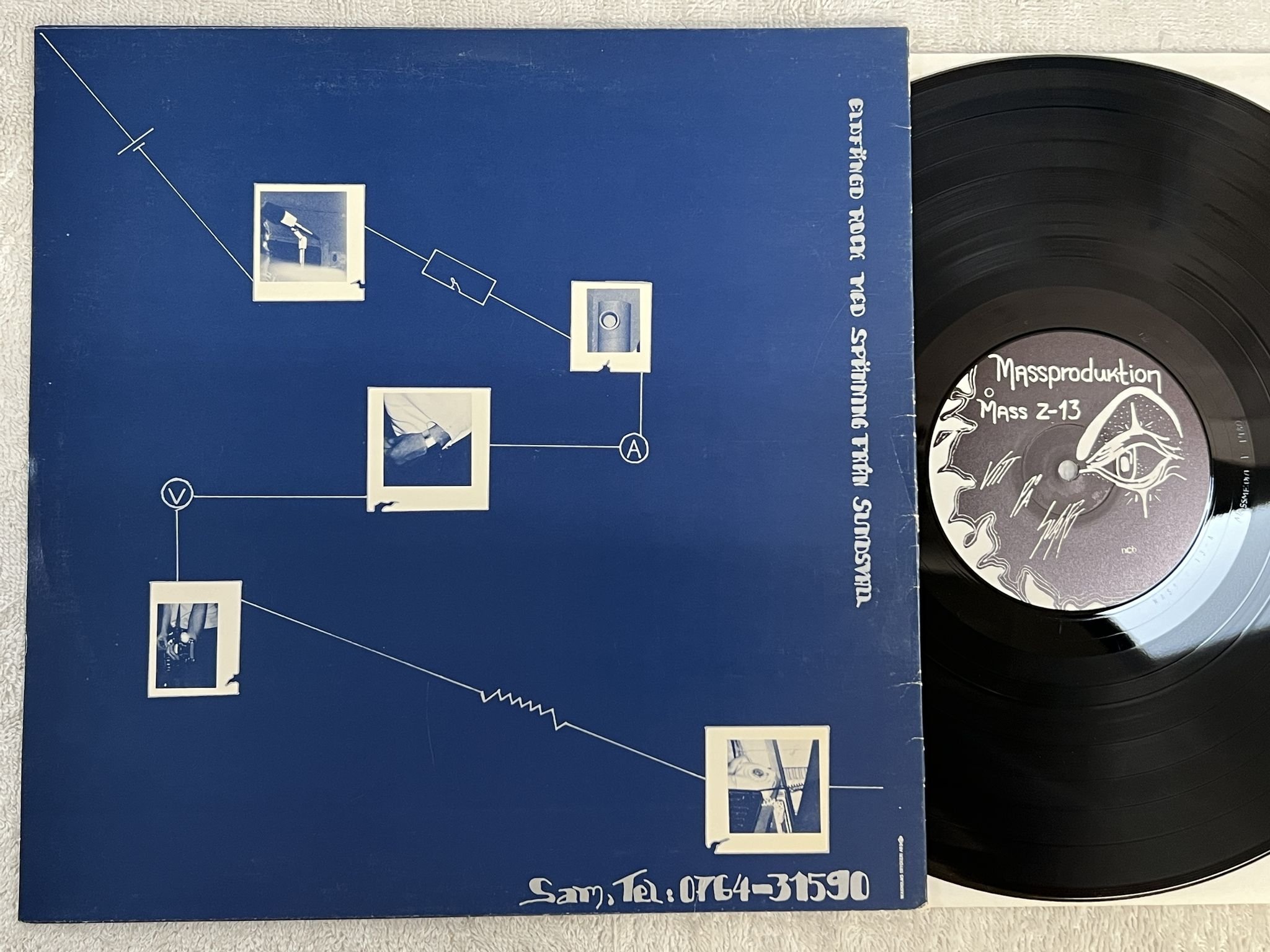 Omslagsbild för skivan V/A Andra Bränder LP -81 Swe MASSPRODUKTION MASS Z-13 ** punk new wave ska **