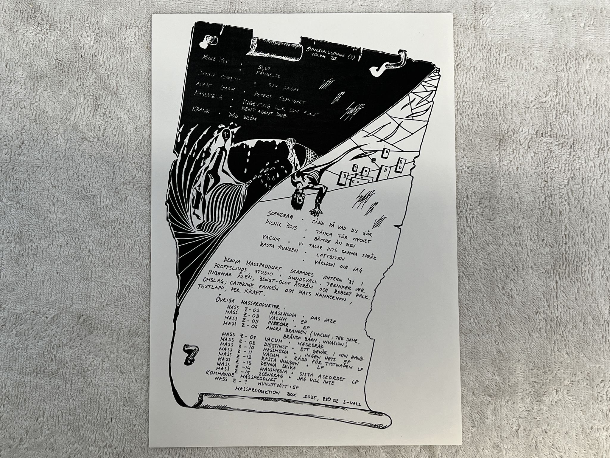 Omslagsbild för skivan V/A Andra Bränder LP -81 Swe MASSPRODUKTION MASS Z-13 ** punk new wave ska **