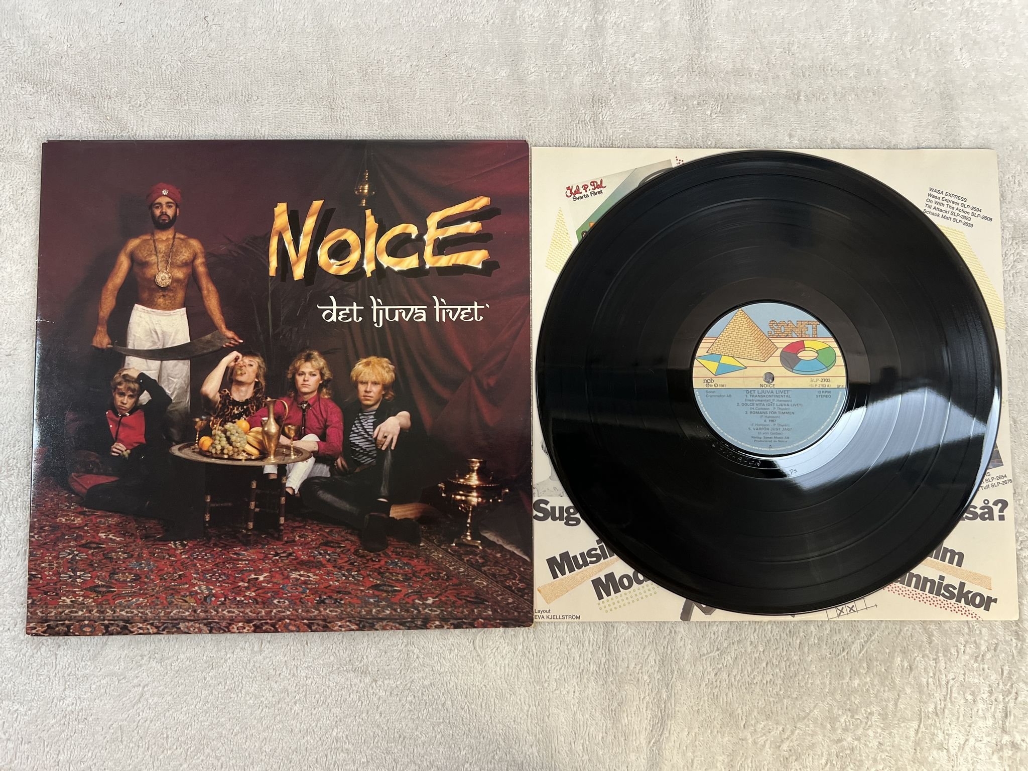Omslagsbild för skivan NOICE det ljuva livet LP -81 SONET SLP 2703