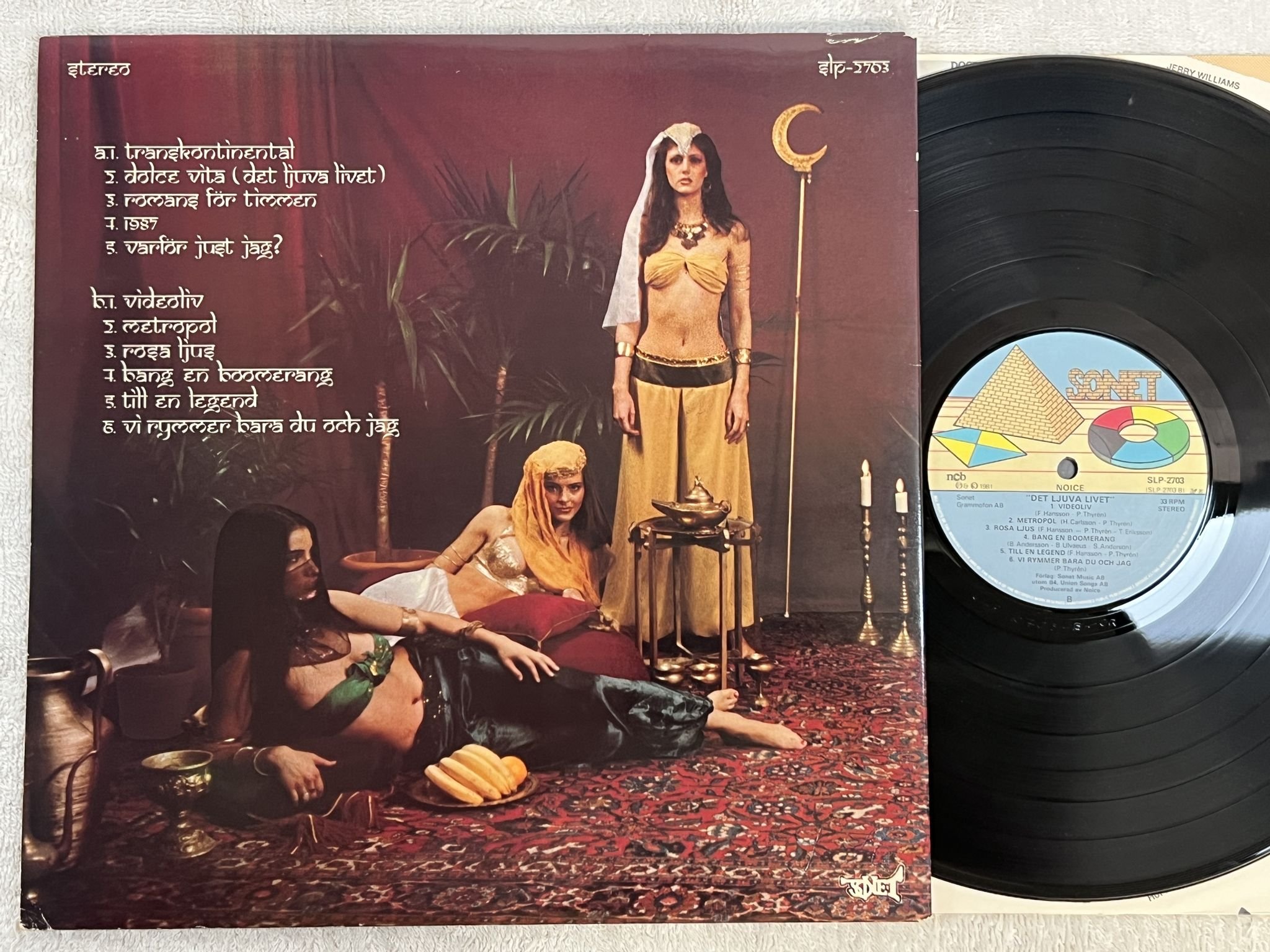 Omslagsbild för skivan NOICE det ljuva livet LP -81 SONET SLP 2703