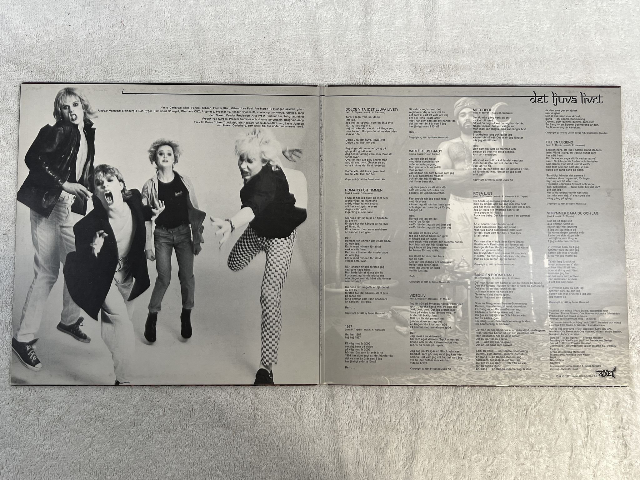 Omslagsbild för skivan NOICE det ljuva livet LP -81 SONET SLP 2703