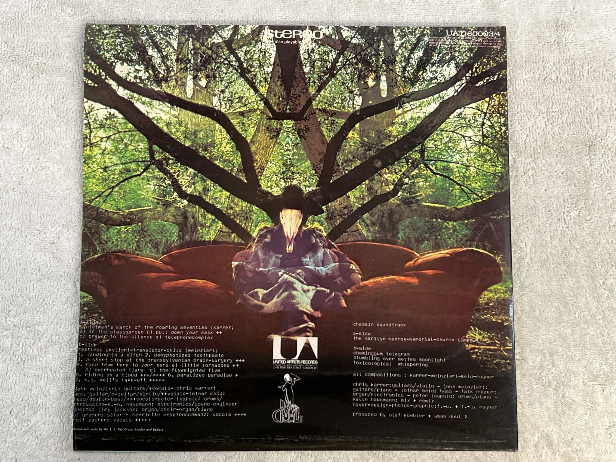 Omslagsbild för skivan AMON DÜÜL II Dance Of The Lemmings 2xLP -71 UK UAD60003/4 *** PSYCH ***