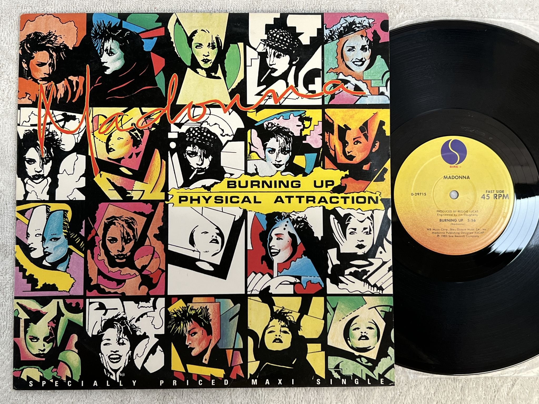 Omslagsbild för skivan MADONNA Burning Up 12" -83 US SIRE 0-29715