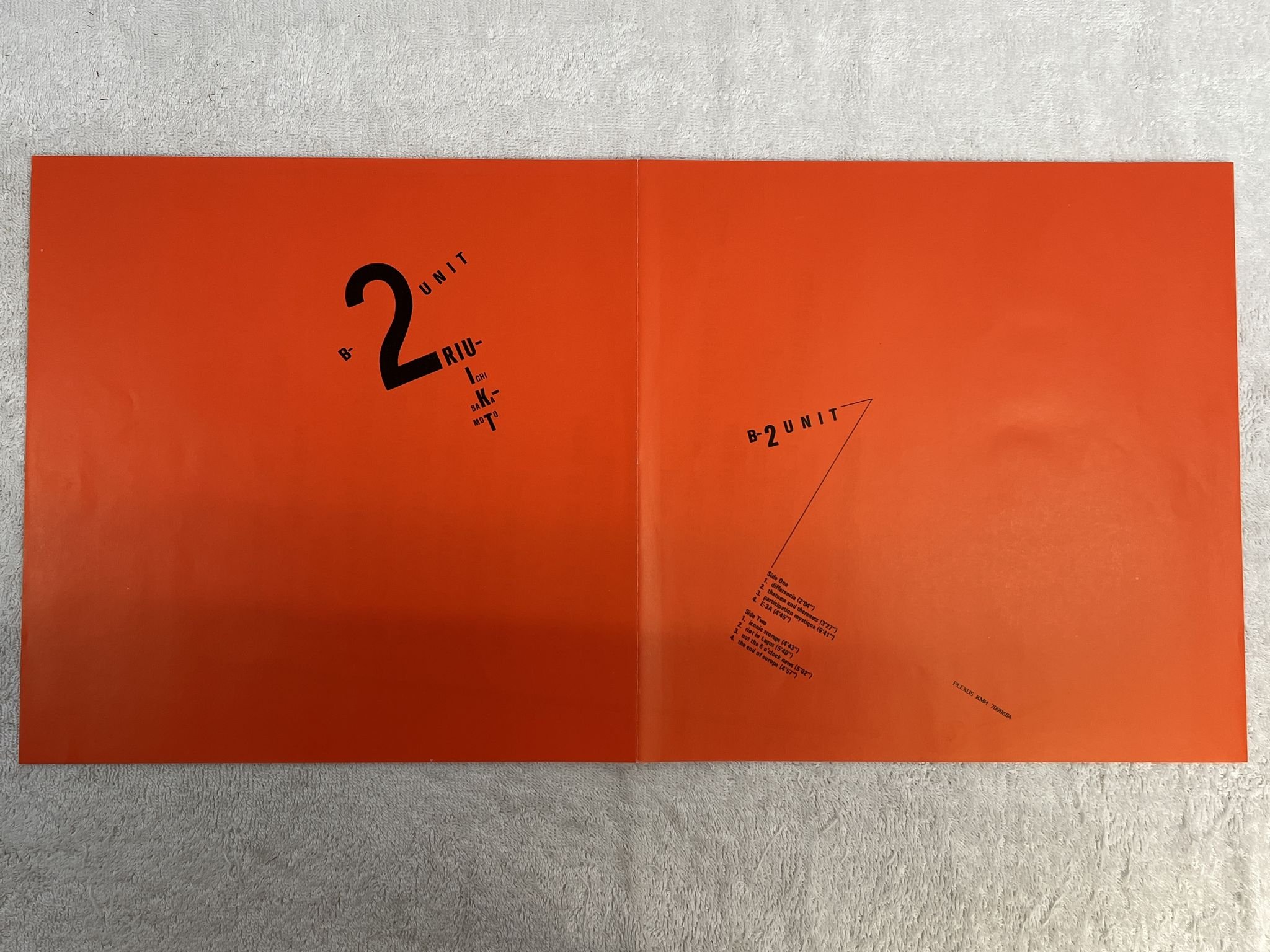 Omslagsbild för skivan RIUICHI SAKAMOTO B-2 Unit LP -84 Ger PLEXUS KMH 7090684