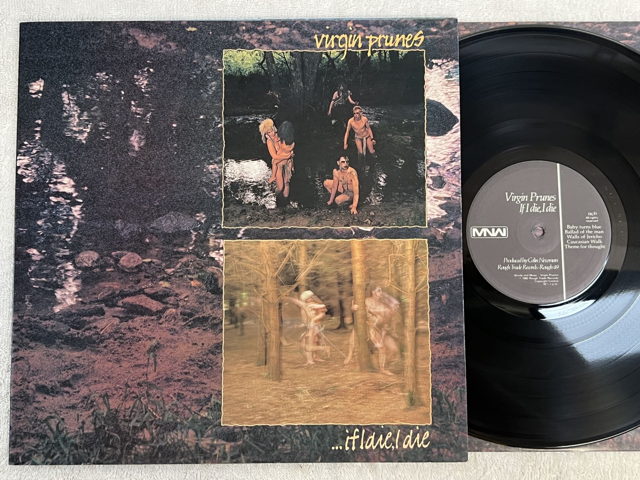 Omslagsbild för skivan VIRGIN PRUNES if I die, I die LP -82 UK ROUGH TRADE ROUGH 49