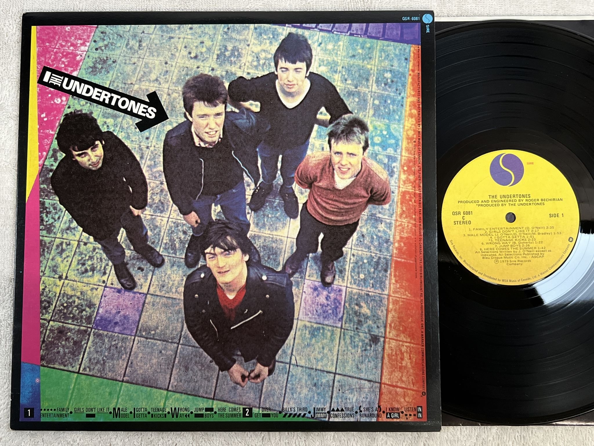 Omslagsbild för skivan THE UNDERTONES s/t LP -79 Can SIRE QSR 6081 *** PUNK ROCK ***