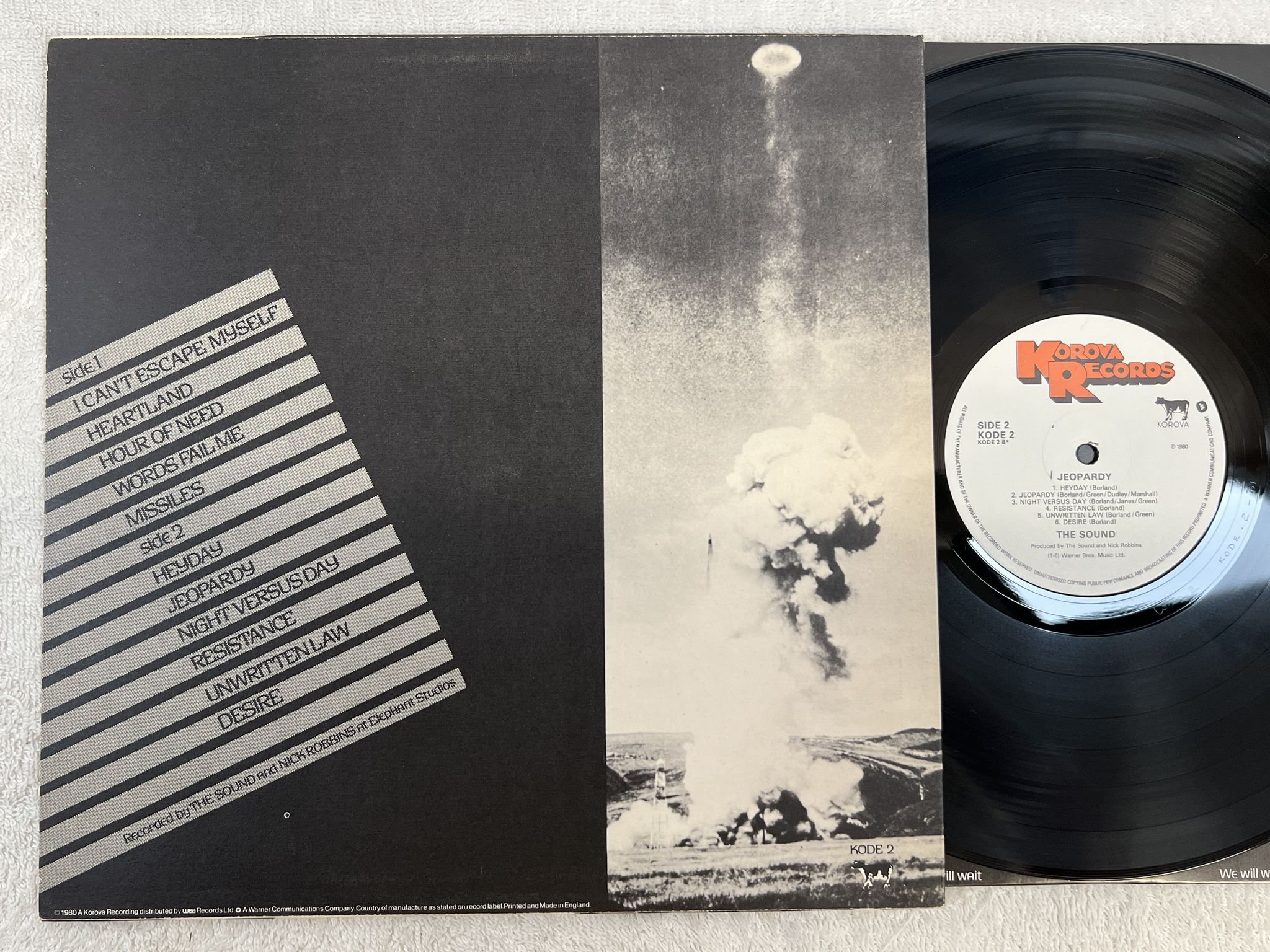 Omslagsbild för skivan THE SOUND jeopardy LP -80 UK 1st press KOROVA KODE 2 *** RARE POST-PUNK ***