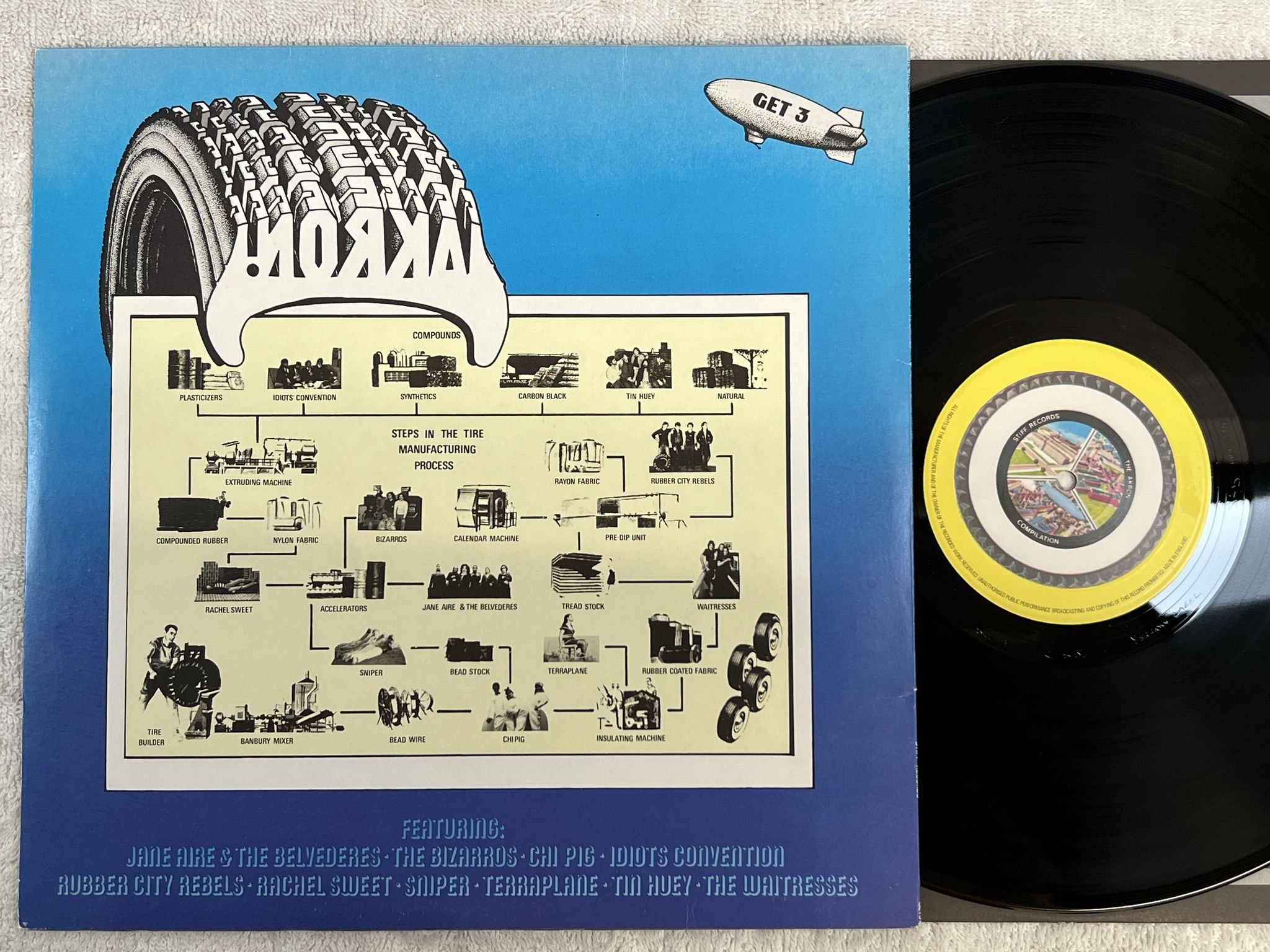Omslagsbild för skivan V/A The Akron Compilation LP -78 STIFF GET 3