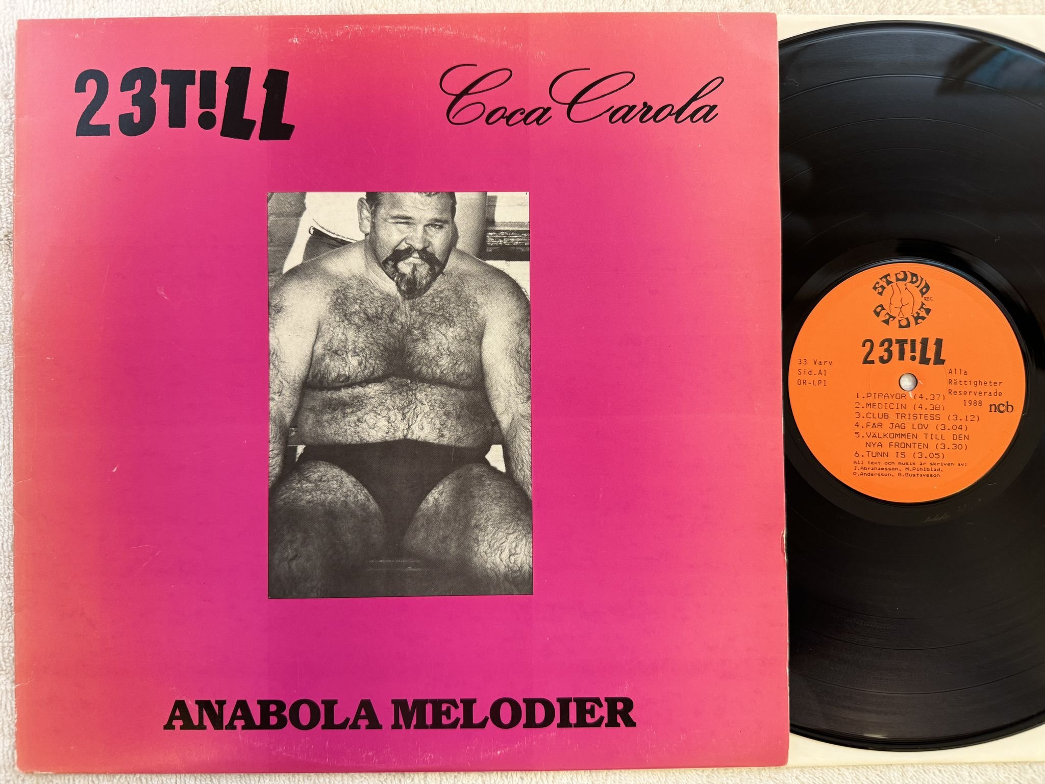 Omslagsbild för skivan 23TILL / COCA CAROLA Anabola Melodier LP -88 studio otukt OR-LP 1
