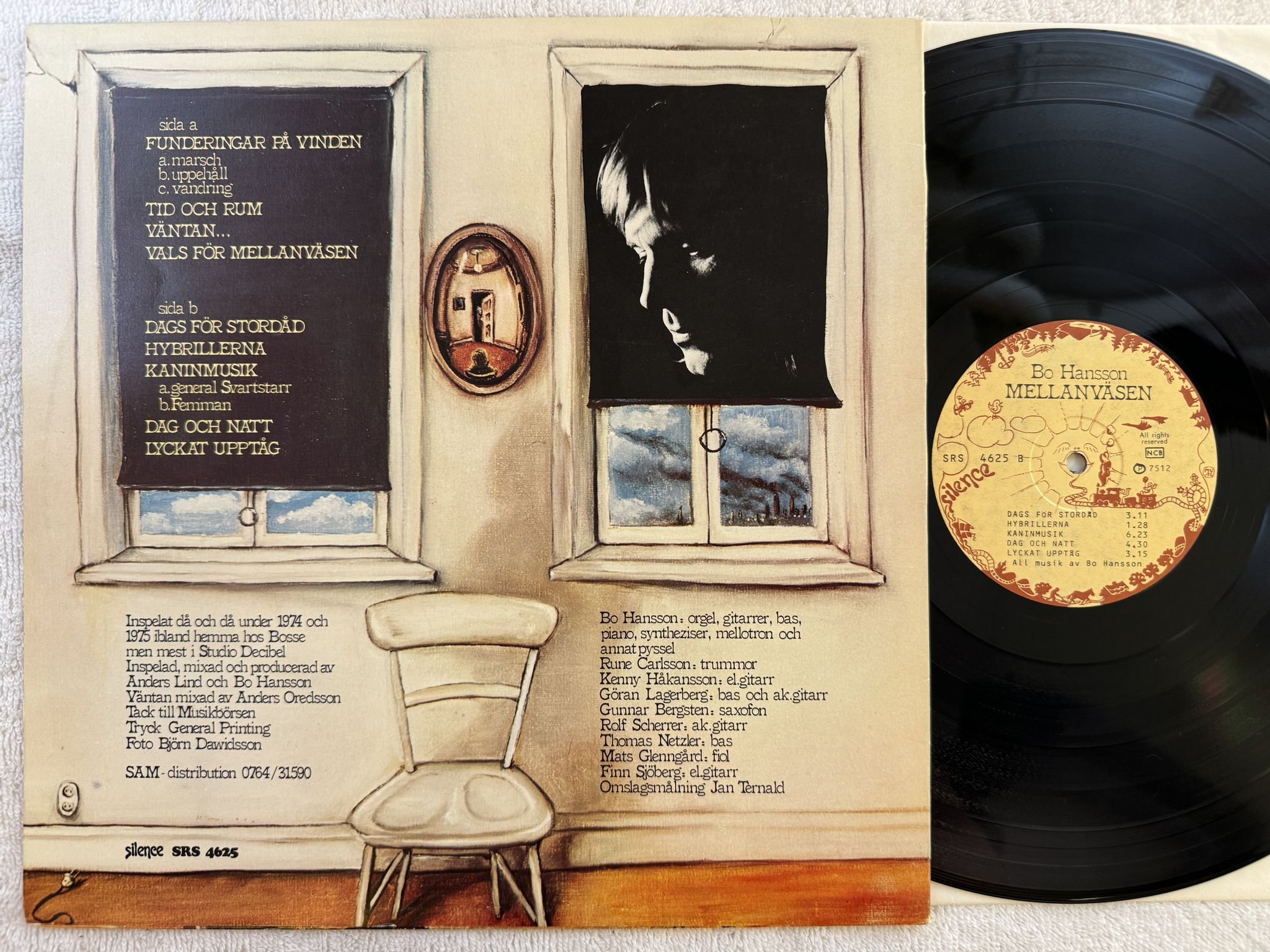 Omslagsbild för skivan BO HANSSON mellanväsen LP -75 Swe SILENCE SRS 4625