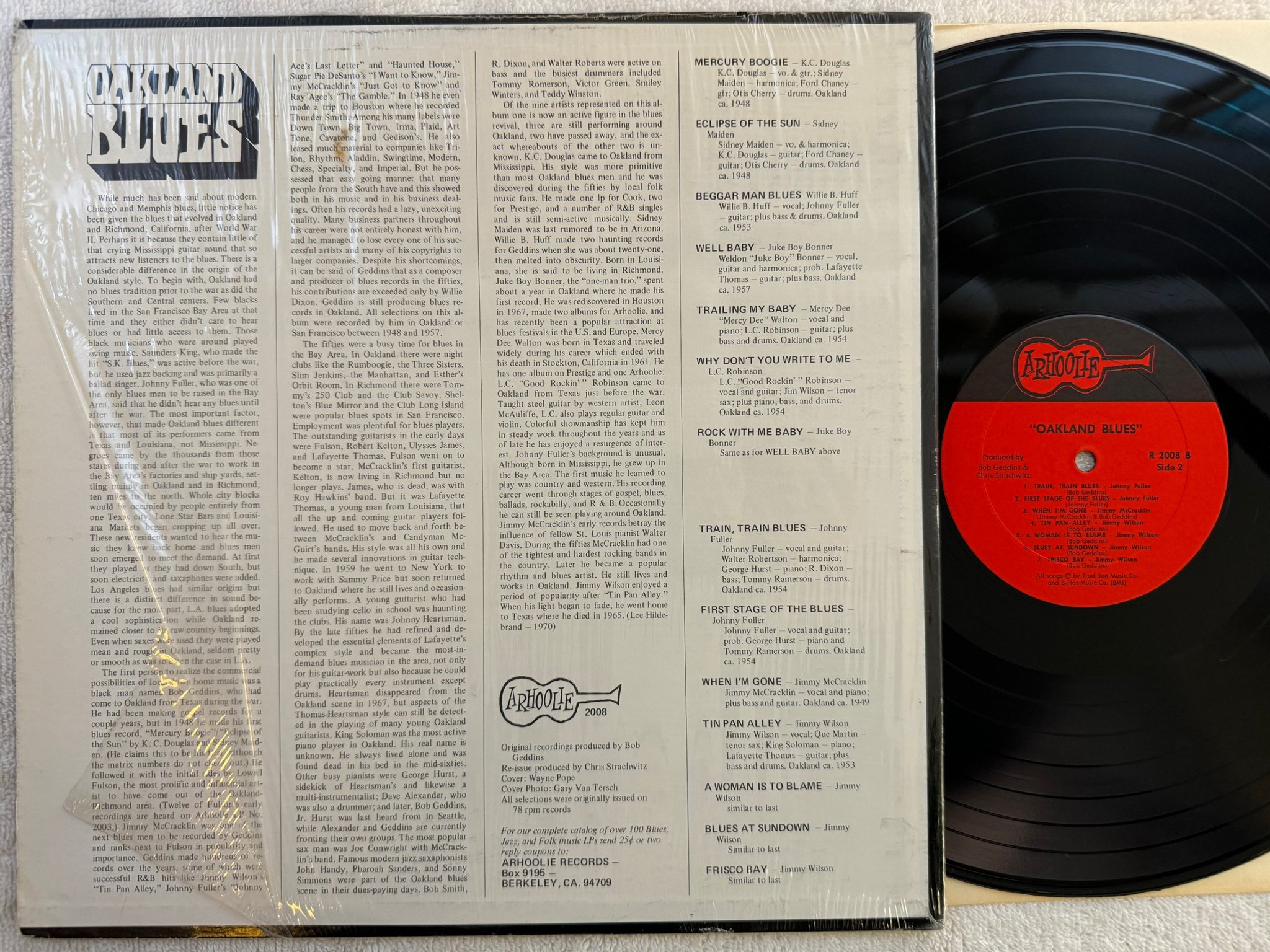 Omslagsbild för skivan V/A Oakland blues LP -70 US ARHOOLIE R 2008