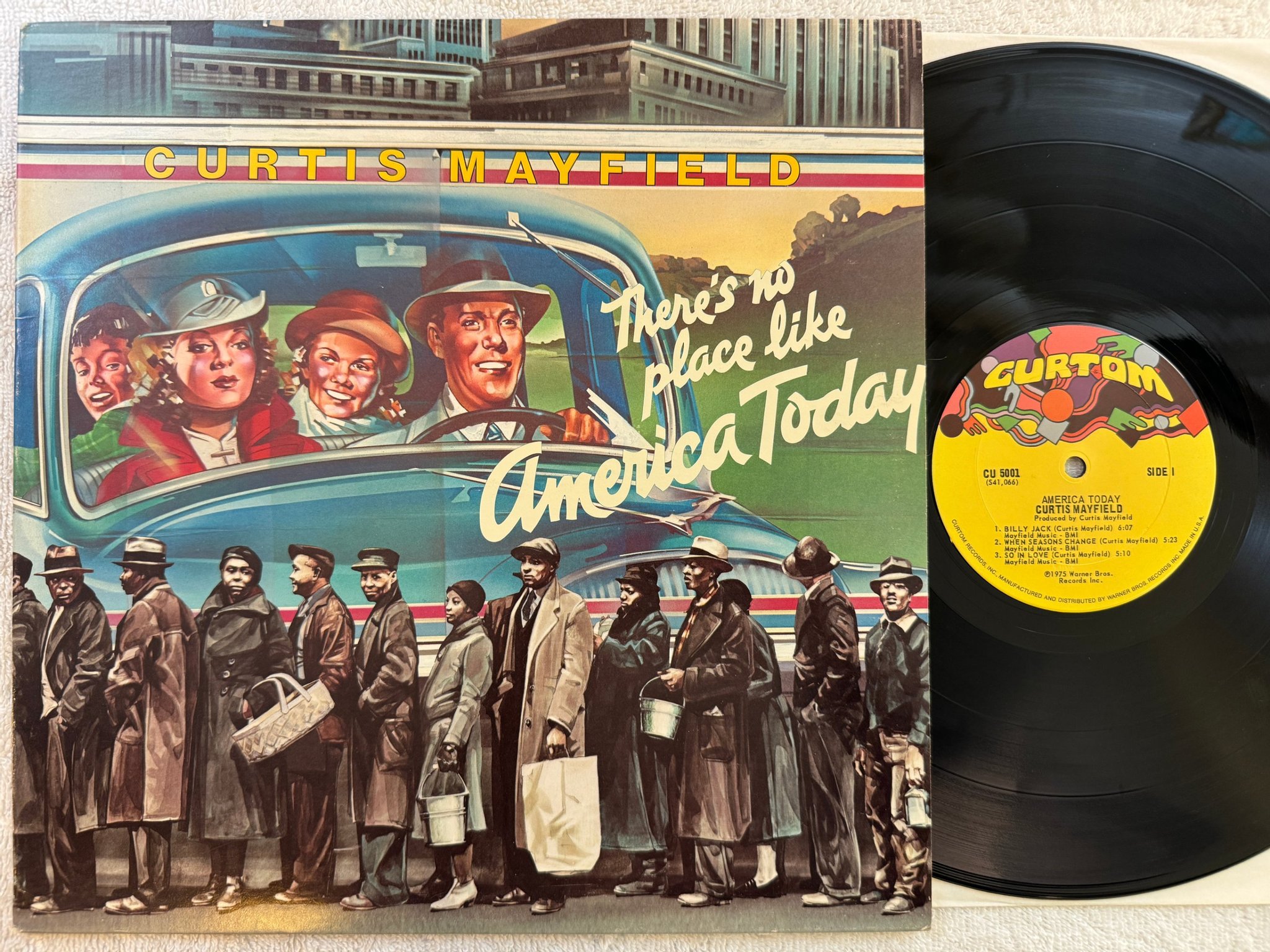 Omslagsbild för skivan CURTIS MAYFIELD America today LP -75 US CURTOM CU 5001