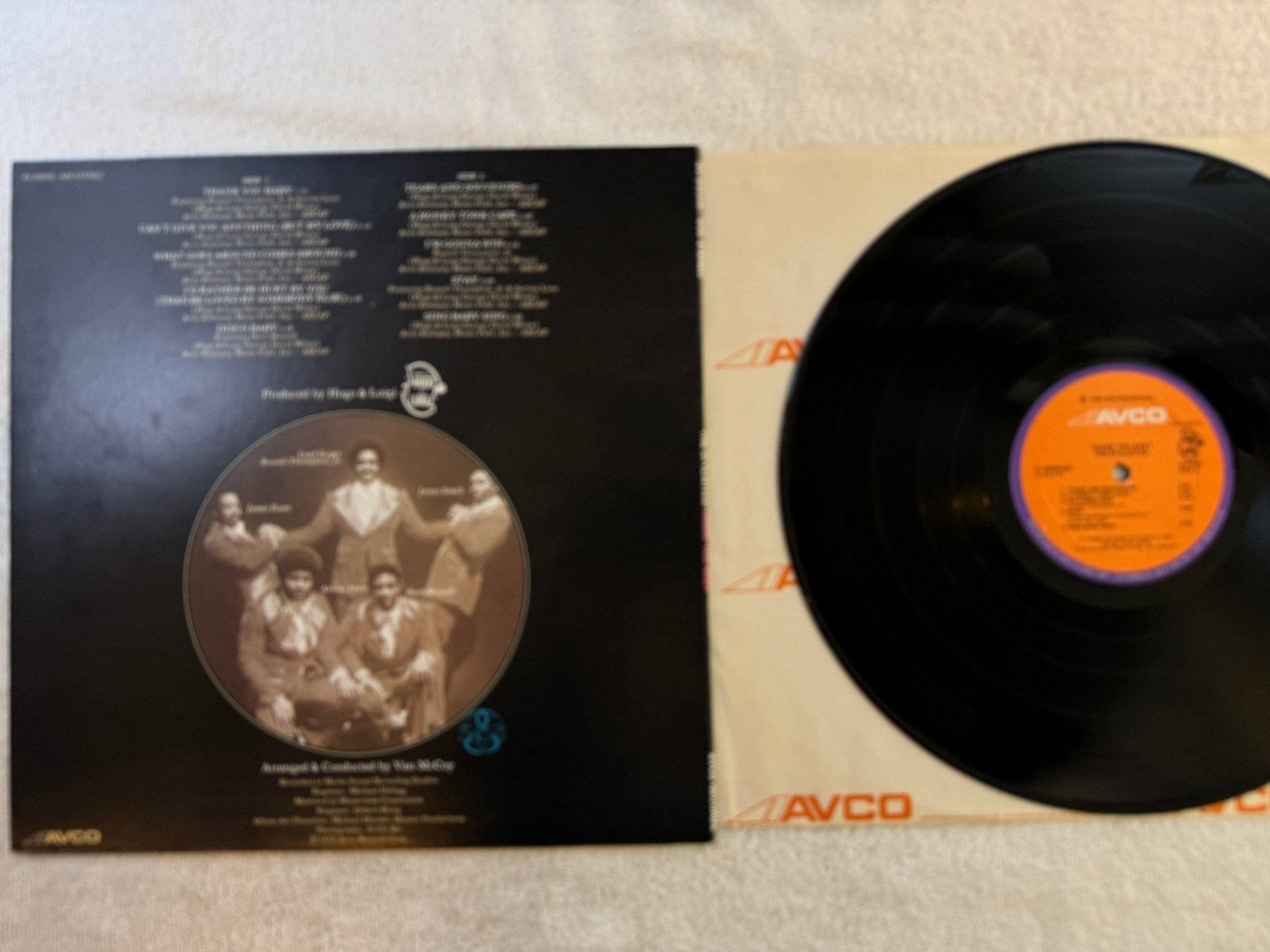Omslagsbild för skivan THE STYLISTICS thank you baby LP -75 US AVCO AV 69008-698