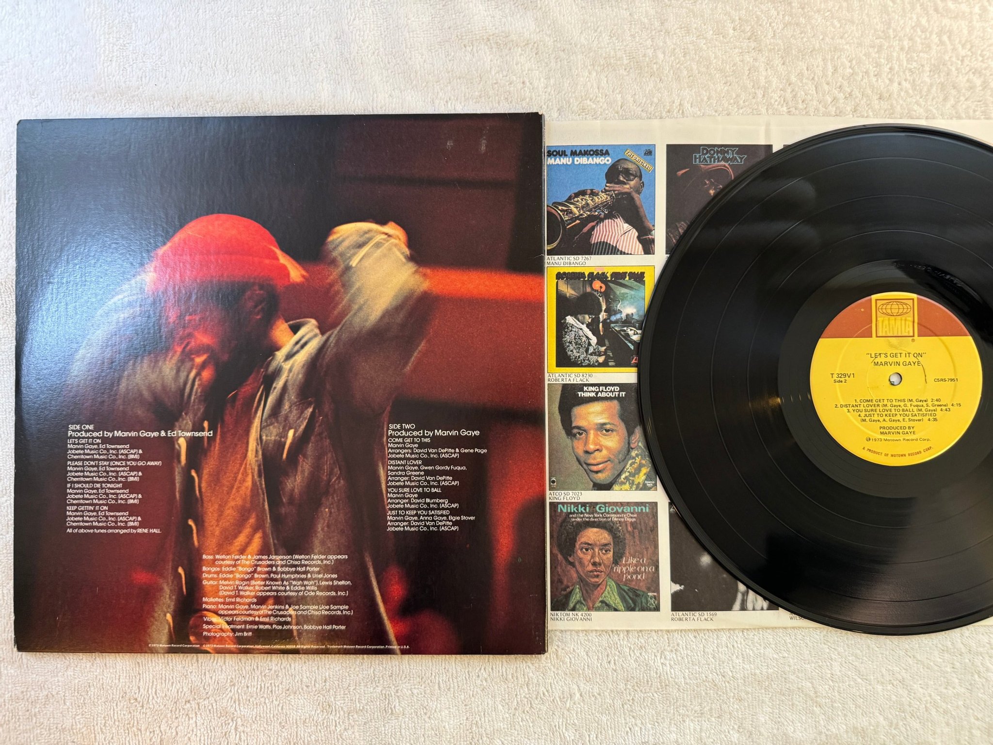 Omslagsbild för skivan MARVIN GAYE let's get it on LP -73 US TAMLA C5RS 7950 *** LOVE-SOUL ANTHEM ***