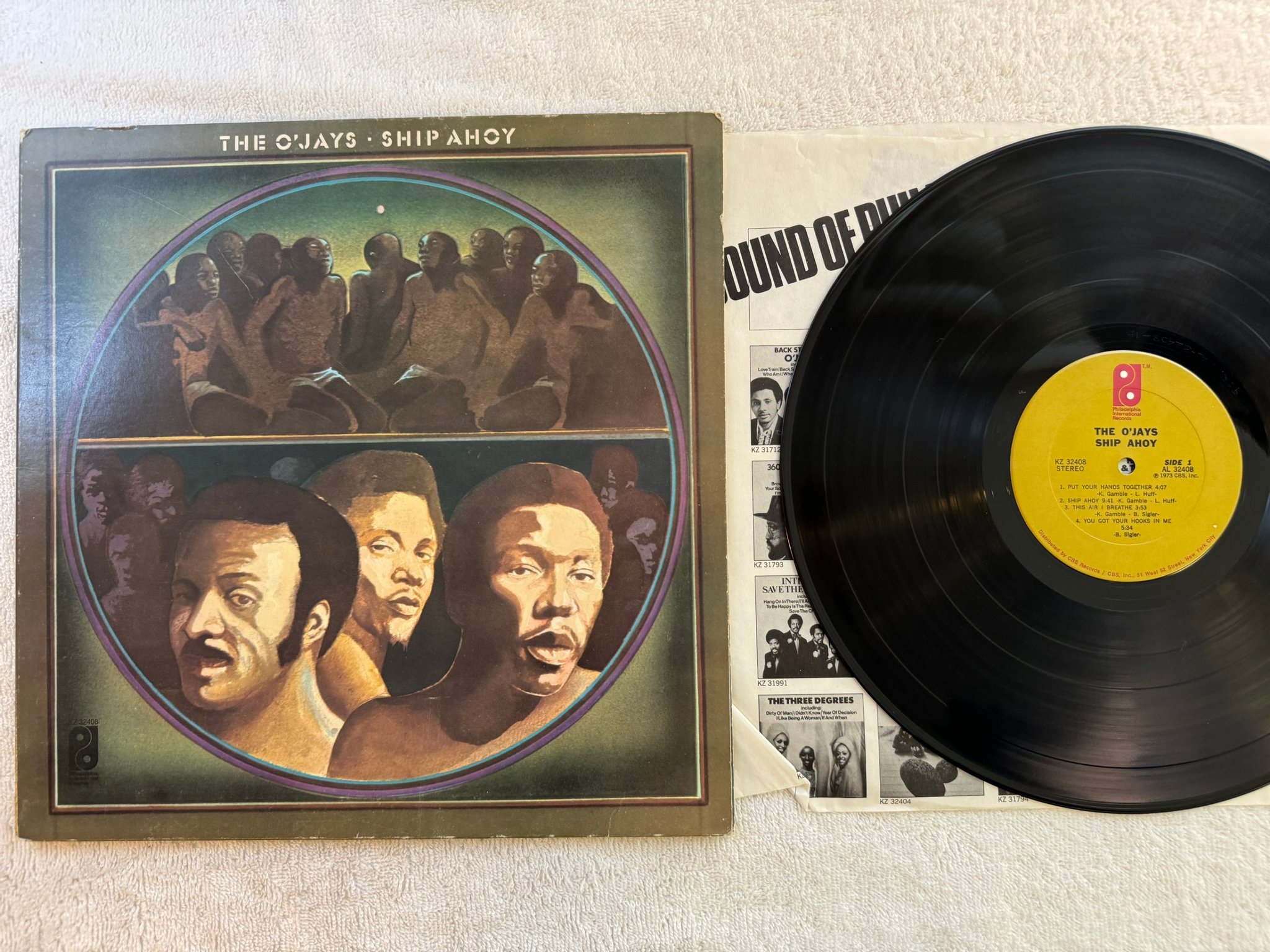 Omslagsbild för skivan THE O'JAYS ship ahoy LP -73 US PHILLY KZ 32408