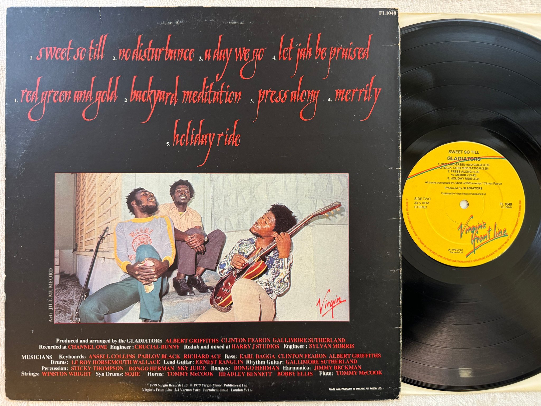 Omslagsbild för skivan THE GLADIATORS sweet so till LP -79 UK VIRGINS FRONT LINE FL 1048