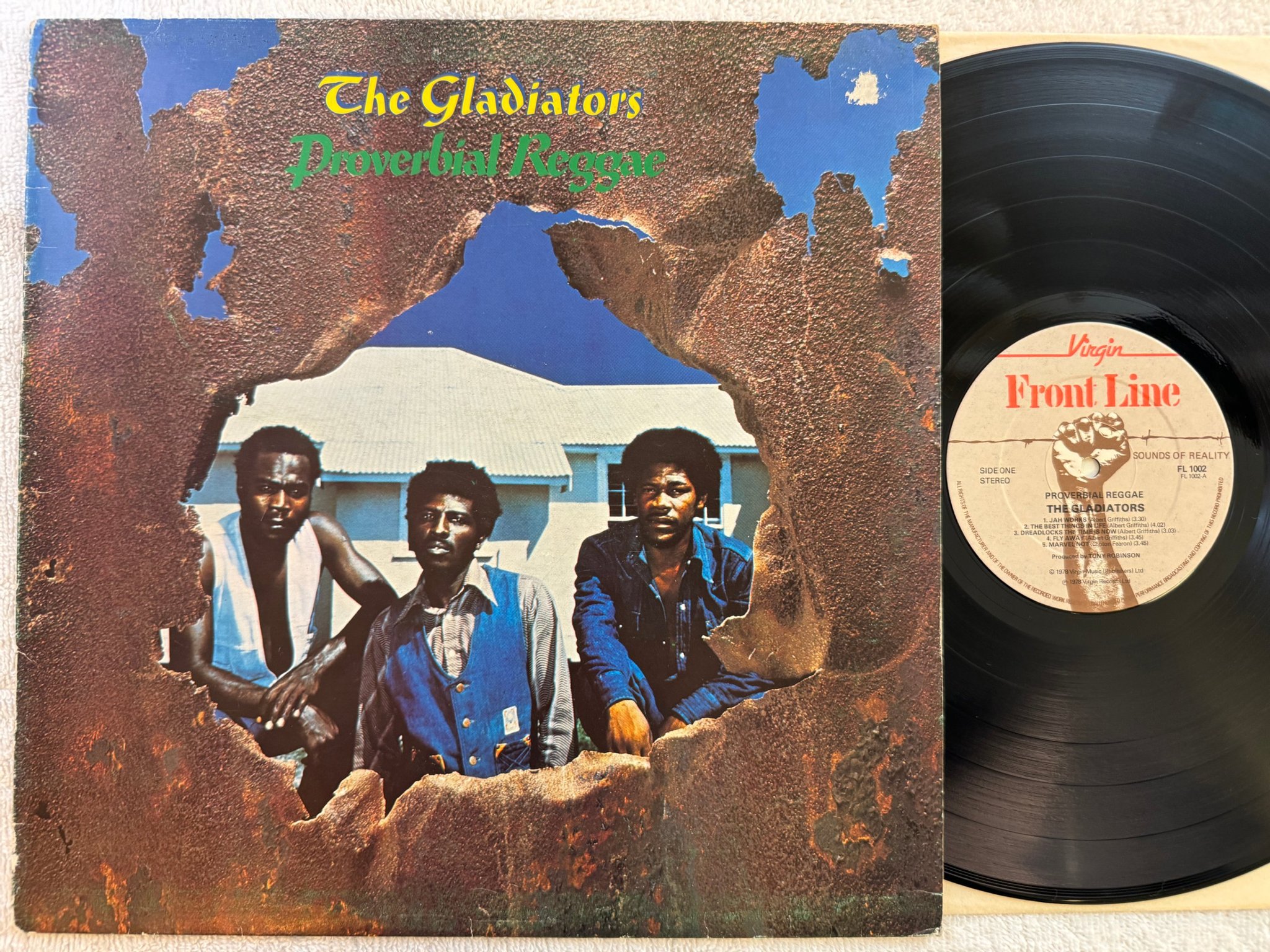 Omslagsbild för skivan THE GLADIATORS proverbial reggae LP -78 UK VIRGIN FRONT LINE FL 1002