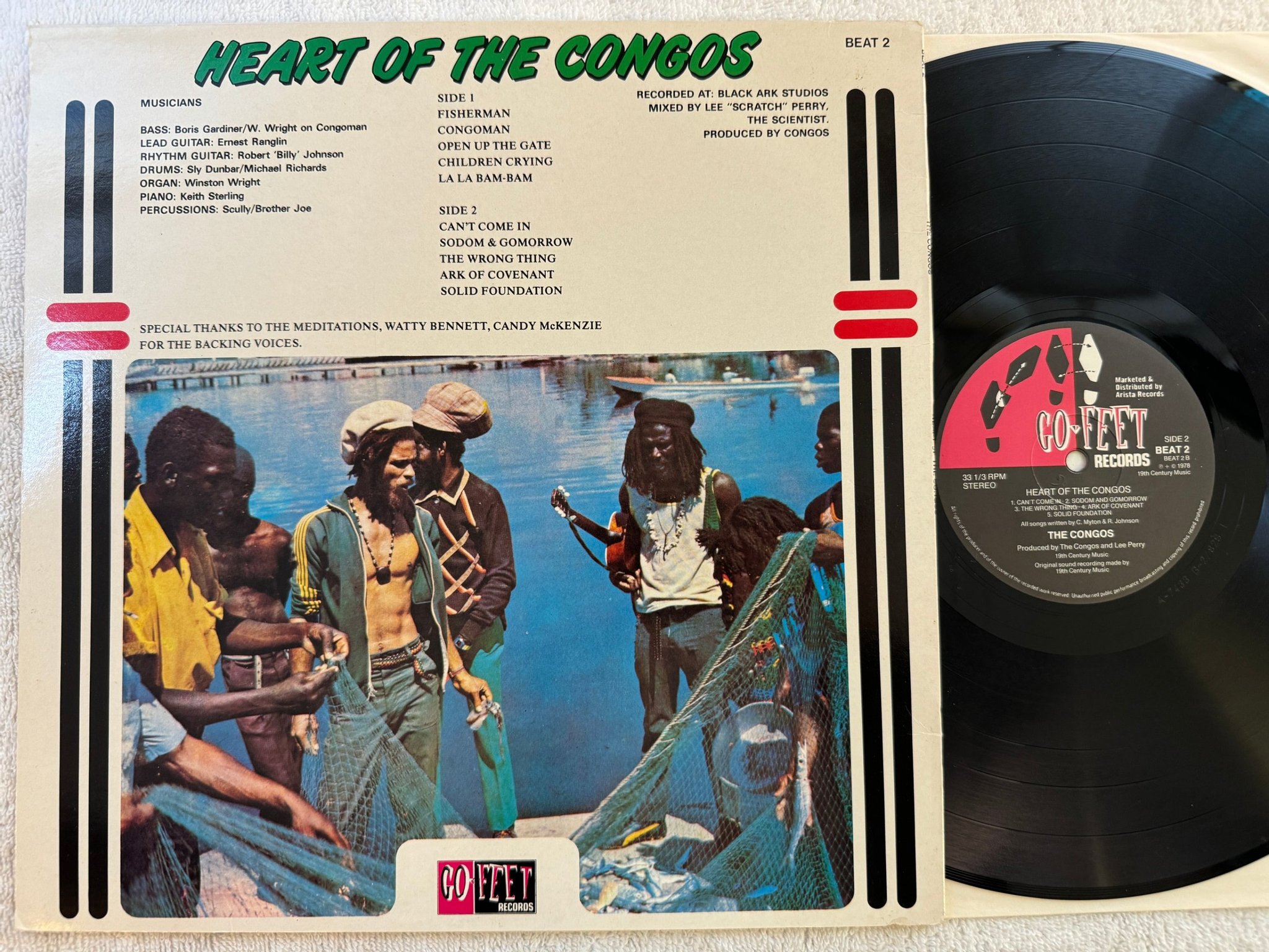 Omslagsbild för skivan THE CONGOS heart of the congos LP -80 UK GO-FEET BEAT 2 *** CLASSIC ***
