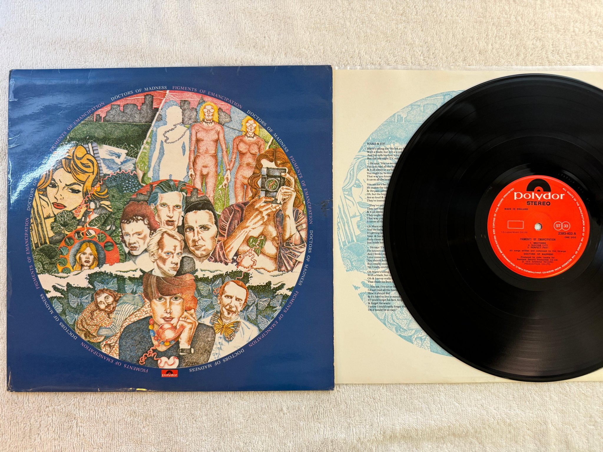 Omslagsbild för skivan DOCTORS OF MADNESS Figments Of Emancipation LP -76 UK polydor 2383 403