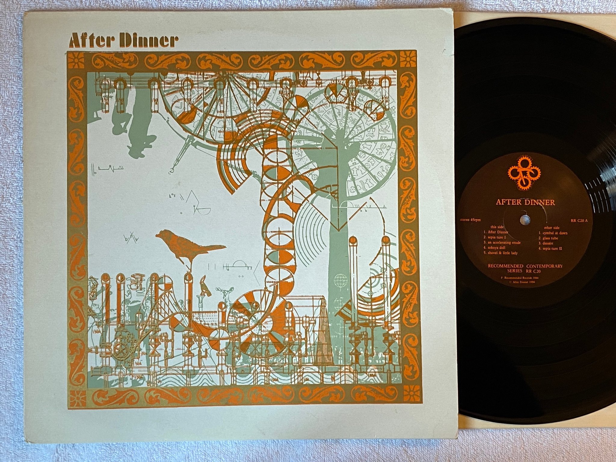 Omslagsbild för skivan AFTER DINNER s/t LP -84 RECOMMENDED RR C20 *** AVANTGARDE ***