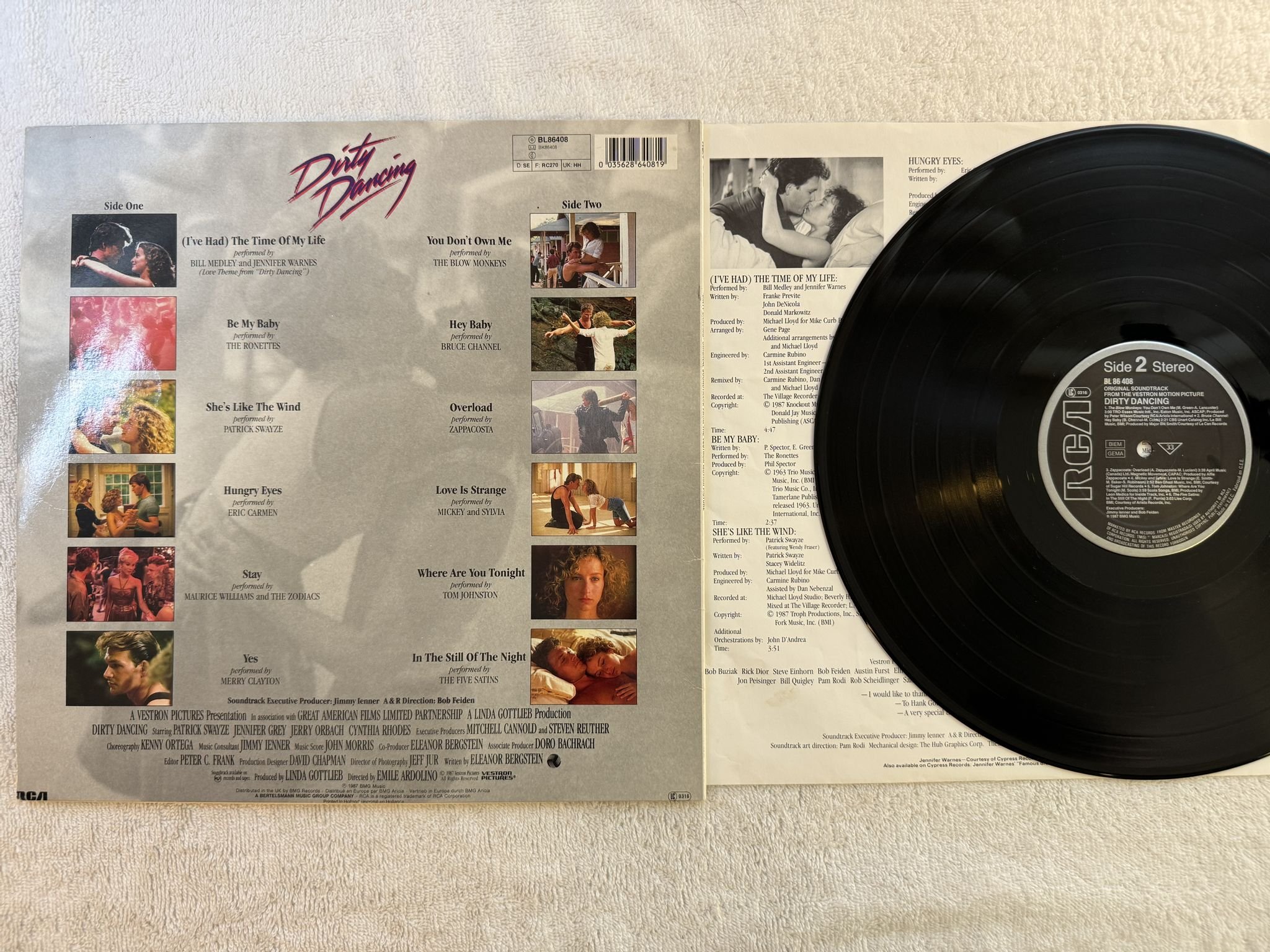 Omslagsbild för skivan V/A dirty dancing LP -87 Rca BL 86 408