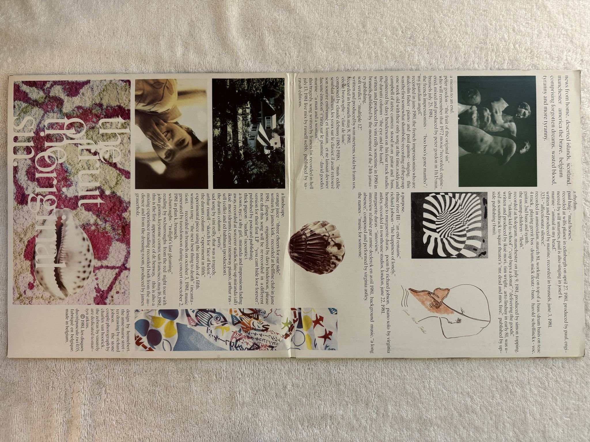 Omslagsbild för skivan V/A The Fruit Of The Original Sin 2xLP -81 Belgium Les Disques Du Crépuscule