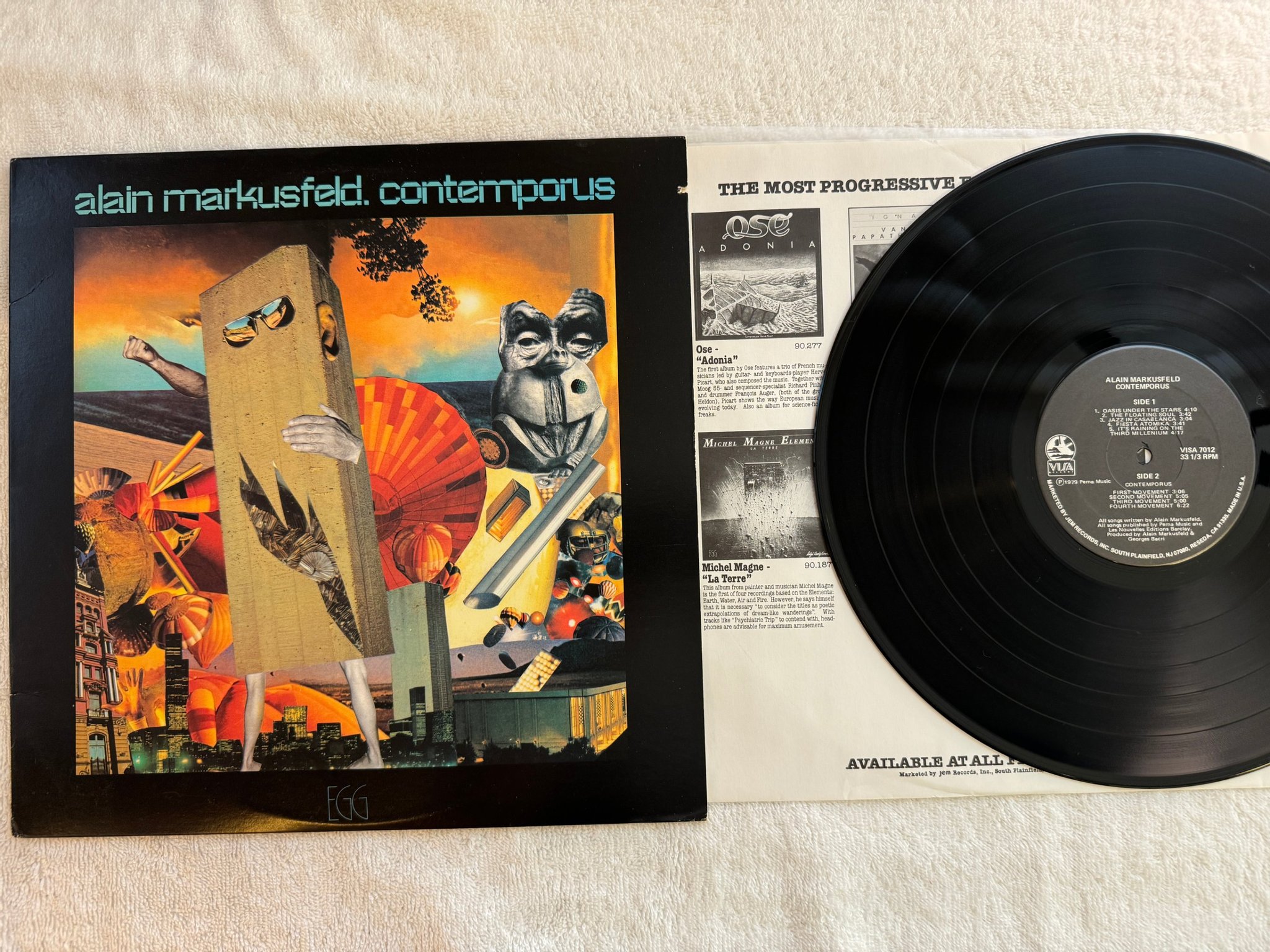 Omslagsbild för skivan ALAIN MARKUSFELD contemporus LP -79 US EGG VISA 7012