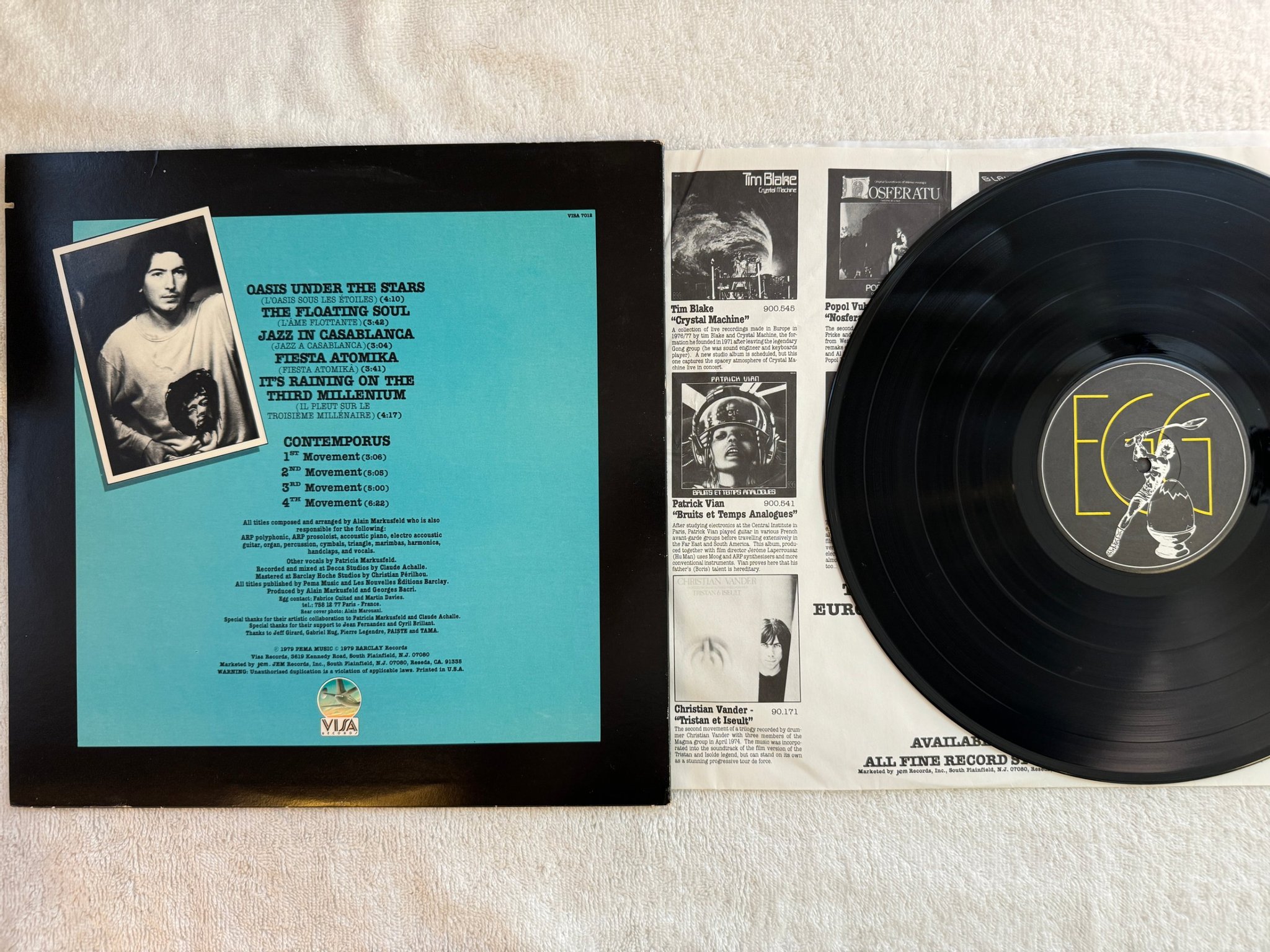 Omslagsbild för skivan ALAIN MARKUSFELD contemporus LP -79 US EGG VISA 7012