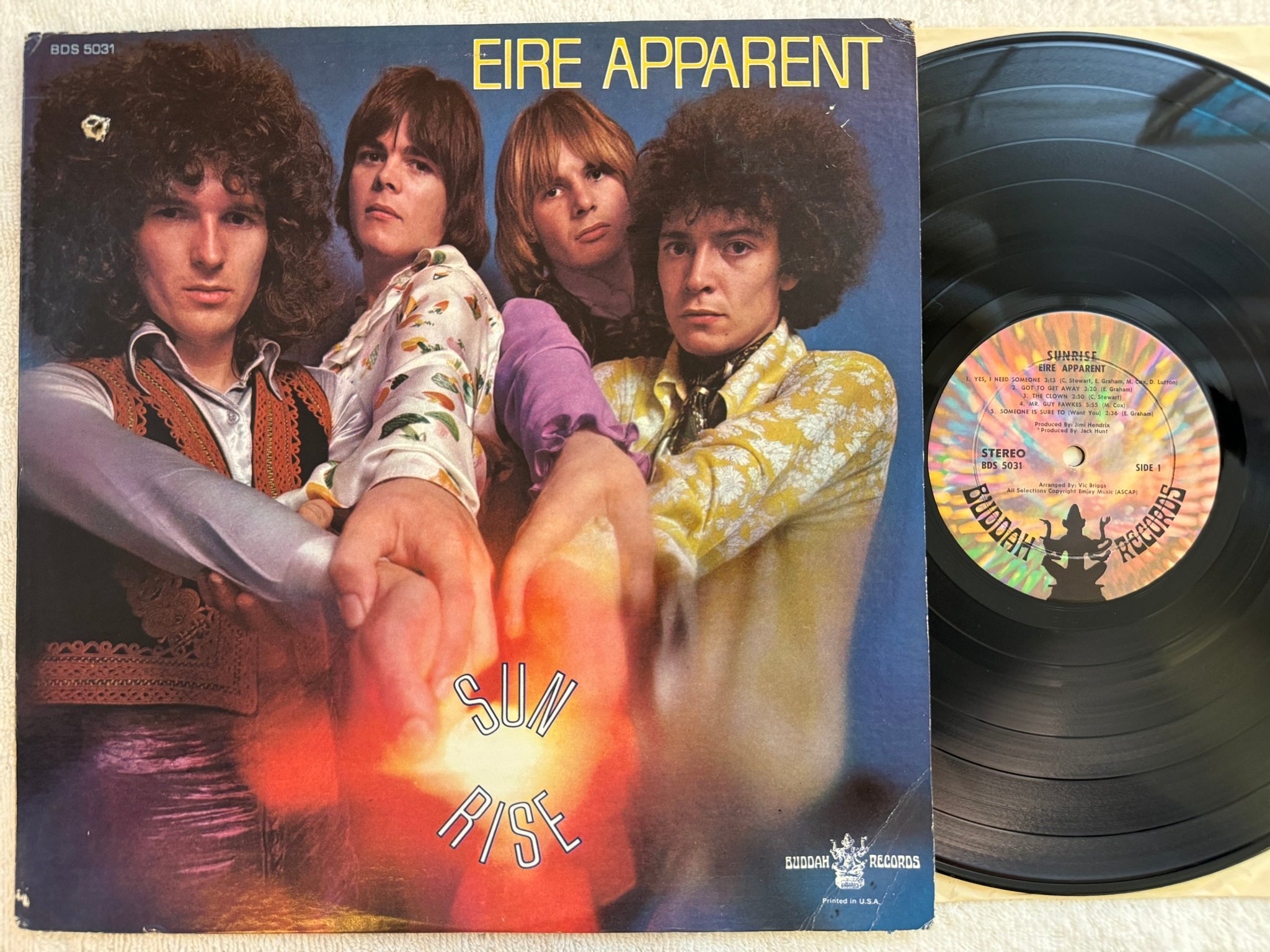 Omslagsbild för skivan EIRE APPARENT sunrise LP -69 US BUDDAH BDS 5031 *** Psych ***