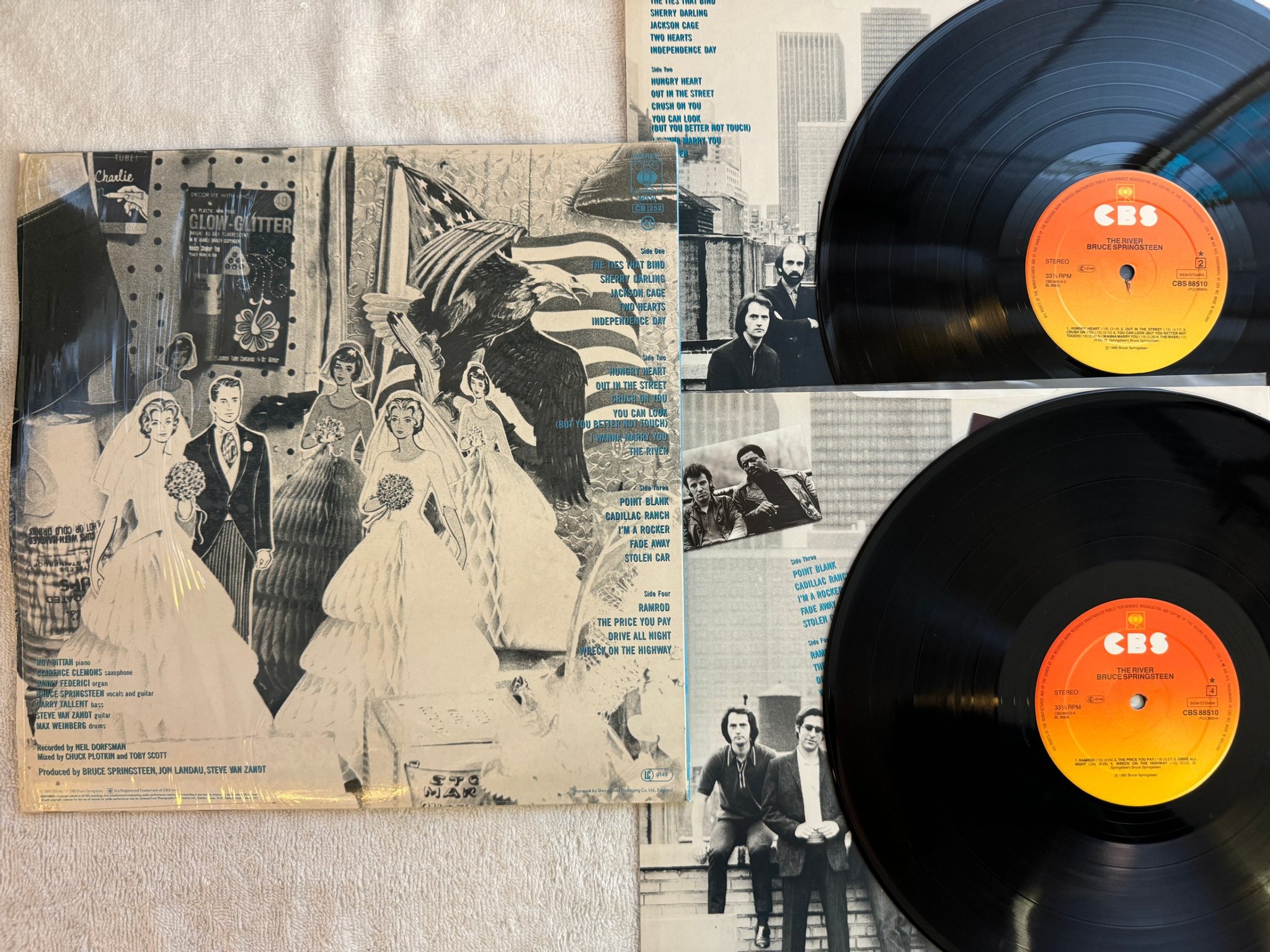 Omslagsbild för skivan BRUCE SPRINGSTEEN the river LP -80 Hol CBS 88510